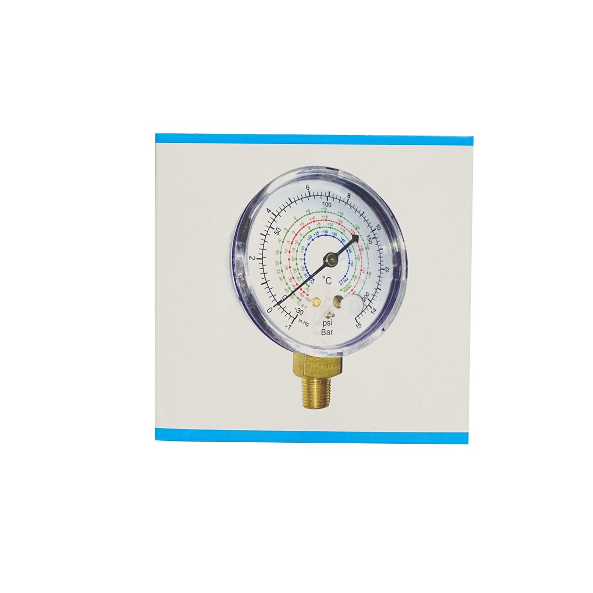 Manometru presiune joasa (albastru) pentru aer conditionat, freon70mm 1/8 Breckner Germany - imagine 3