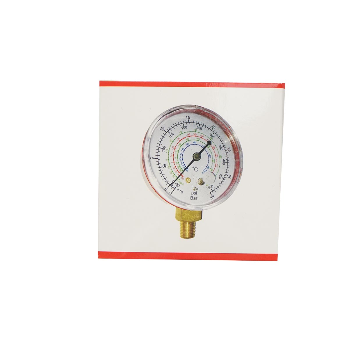 Manometru presiune joasa (rosu) pentru aer conditionat, freon 70mm 1/8 Breckner Germany - imagine 3