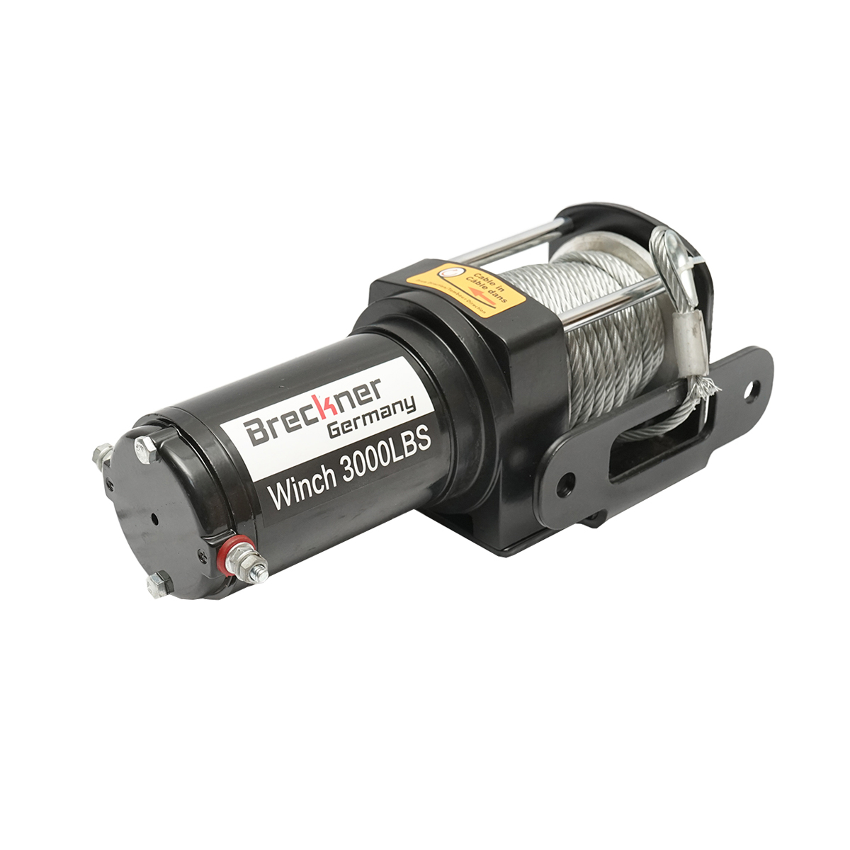 Troliu electric cu telecomanda 12V, 1,6T (3000lbs) cablu otel 5x11m, solenoid 100A Breckner Germany - imagine 4