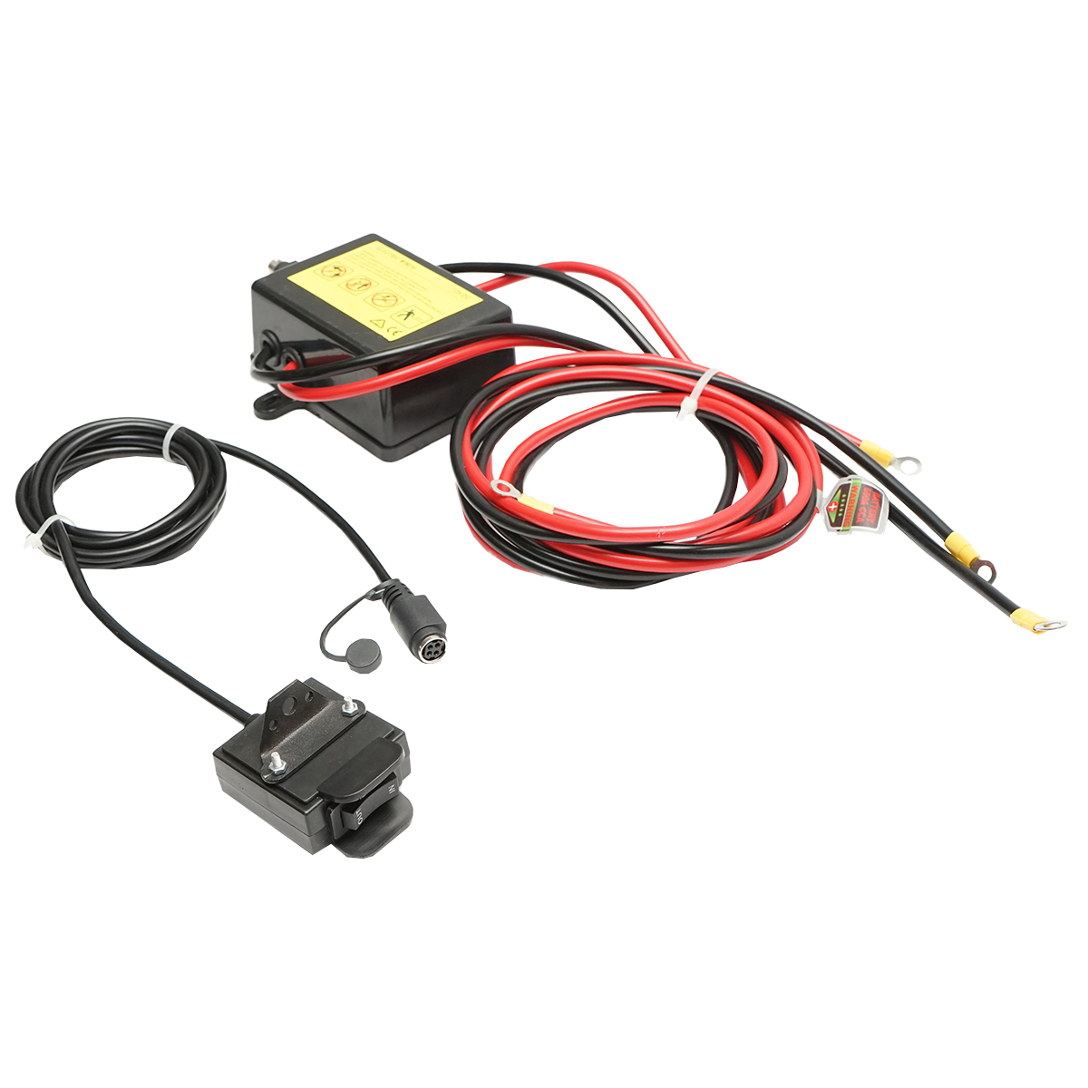 Troliu electric cu telecomanda 12V, 1,6T (3000lbs) cablu otel 5x11m, solenoid 100A Breckner Germany - imagine 9