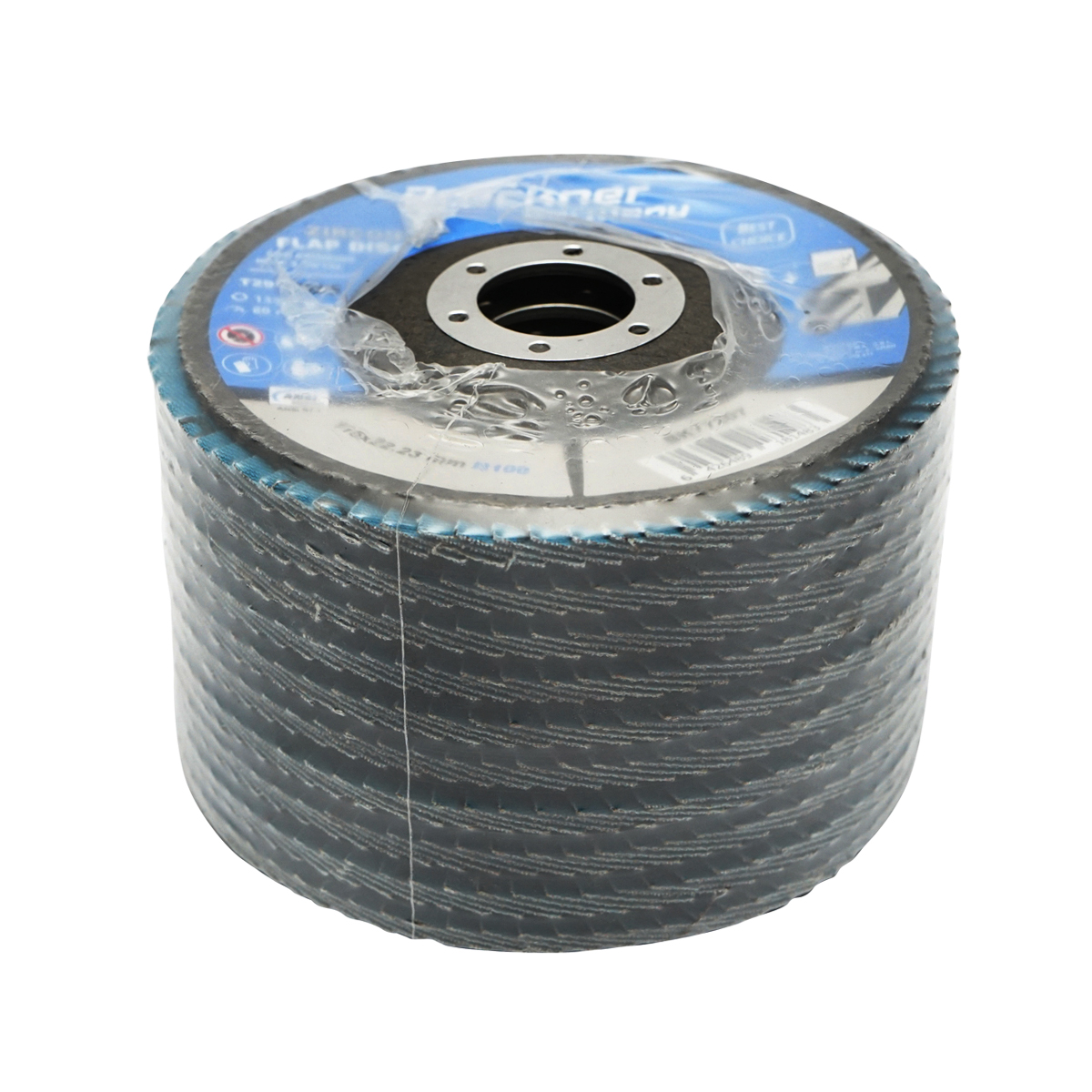 Disc lamelar abraziv cu zirconiu pentru polizat metal, inox P100, 115mm Breckner Germany - imagine 3