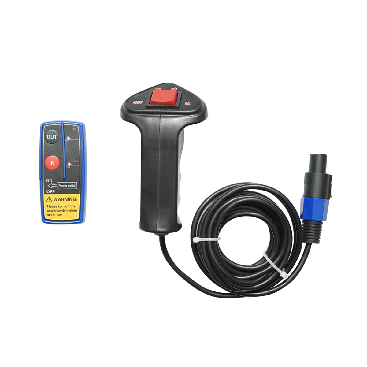 Troliu electric cu telecomanda 12V, 5 cp, 4.3T (9500lbs) cablu otel 9x24m solenoid 400A Breckner Germany - imagine 5