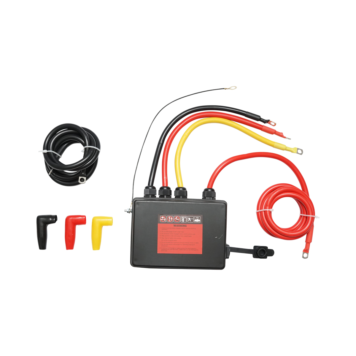 Troliu electric cu telecomanda 12V, 6.5cp, 6.1T (13500lbs) cablu otel 9x24m solenoid 400A Breckner Germany - imagine 7