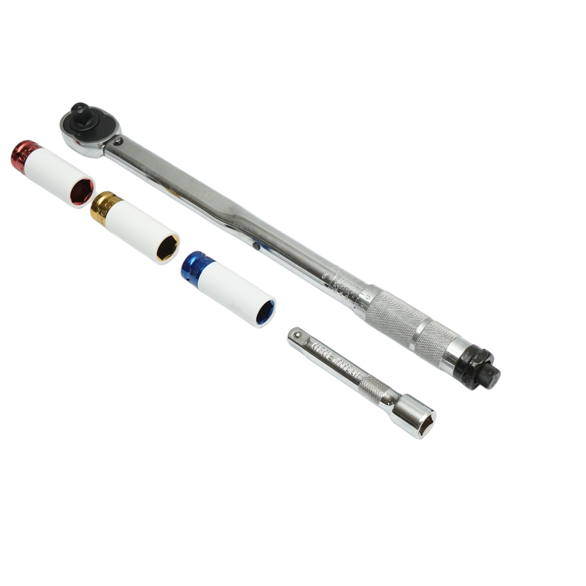 Set cheie dinamometrica 1/2 cu 3 tubulare 17, 19, 21 mm cuplu 40-210 Nm Breckner Germany - imagine 2