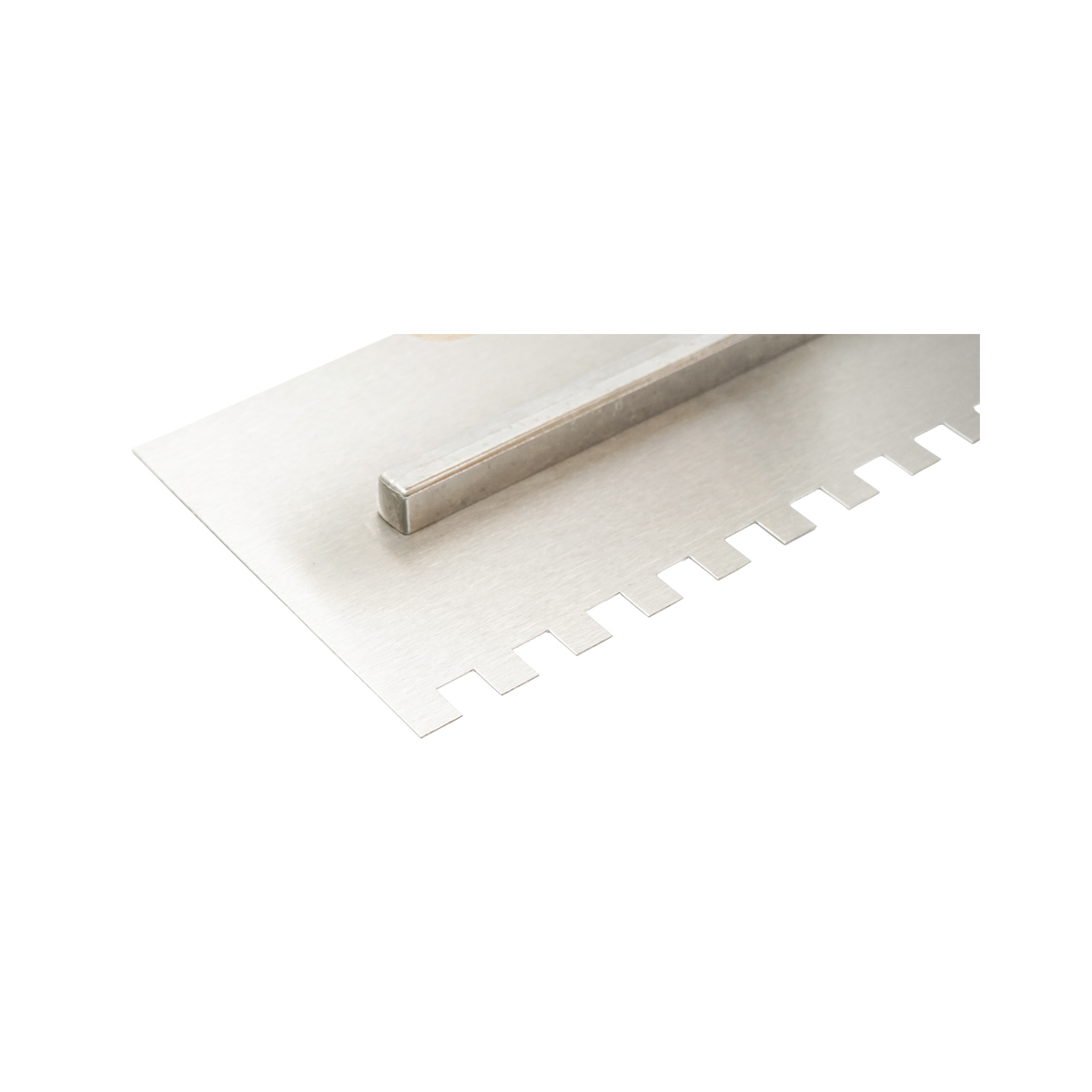 Gletiera din inox cu dinti si maner din lemn 120x280 mm Hoteche - imagine 3