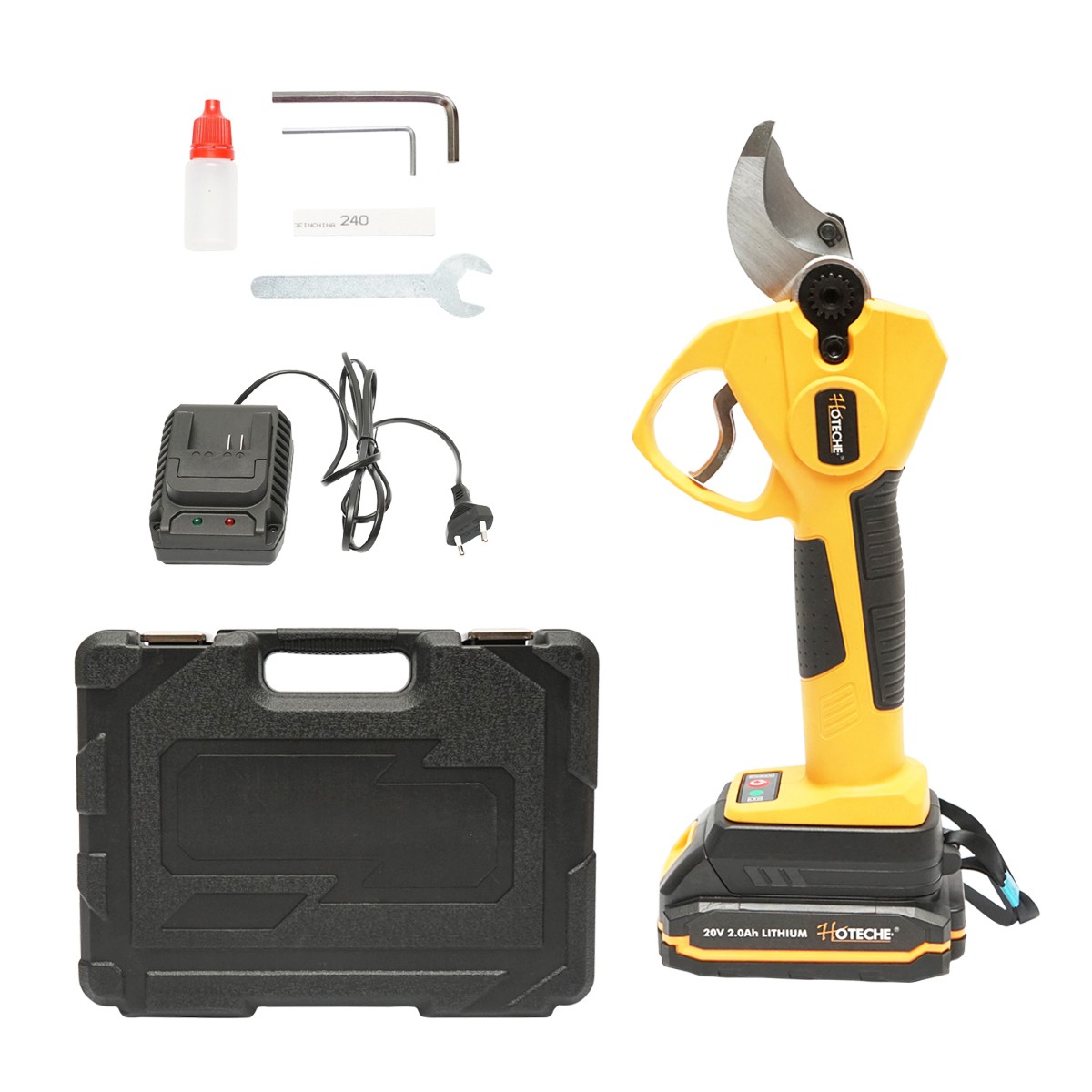 Foarfeca de gradina electrica cu acumulator 20V Hoteche