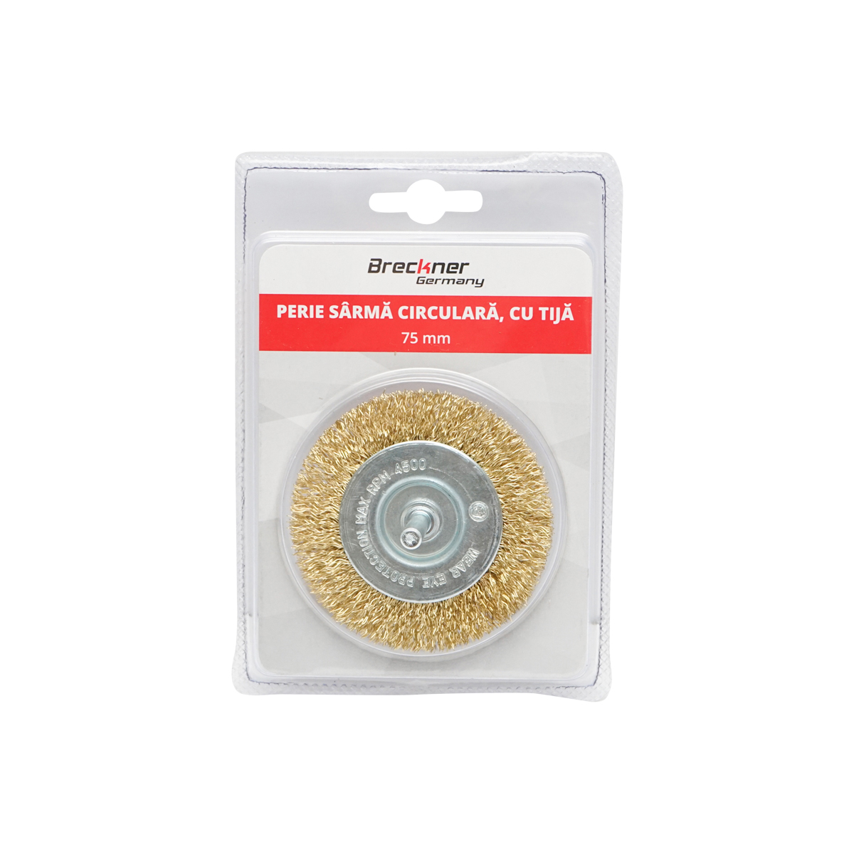 Perie circulara din sarma cu tija M14, 75mm, 4500rpm Breckner Germany - imagine 3
