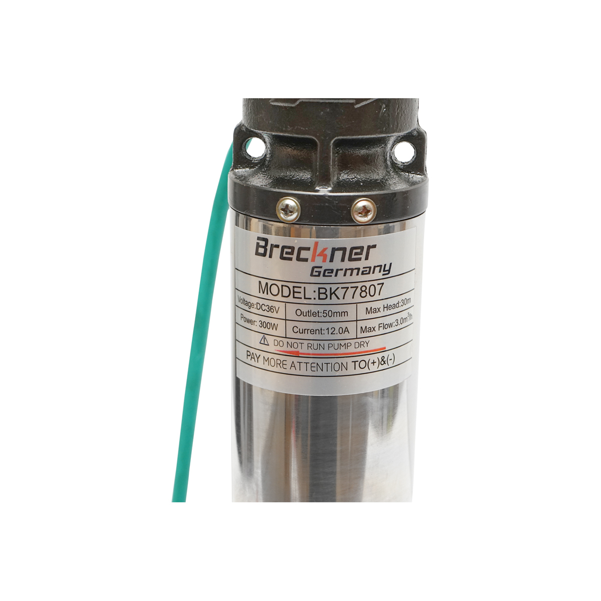 Pompa apa submersibila 300W, 36V, 3m3/h, 80mm pentru panou solar fotovoltaic Breckner Germany - imagine 5