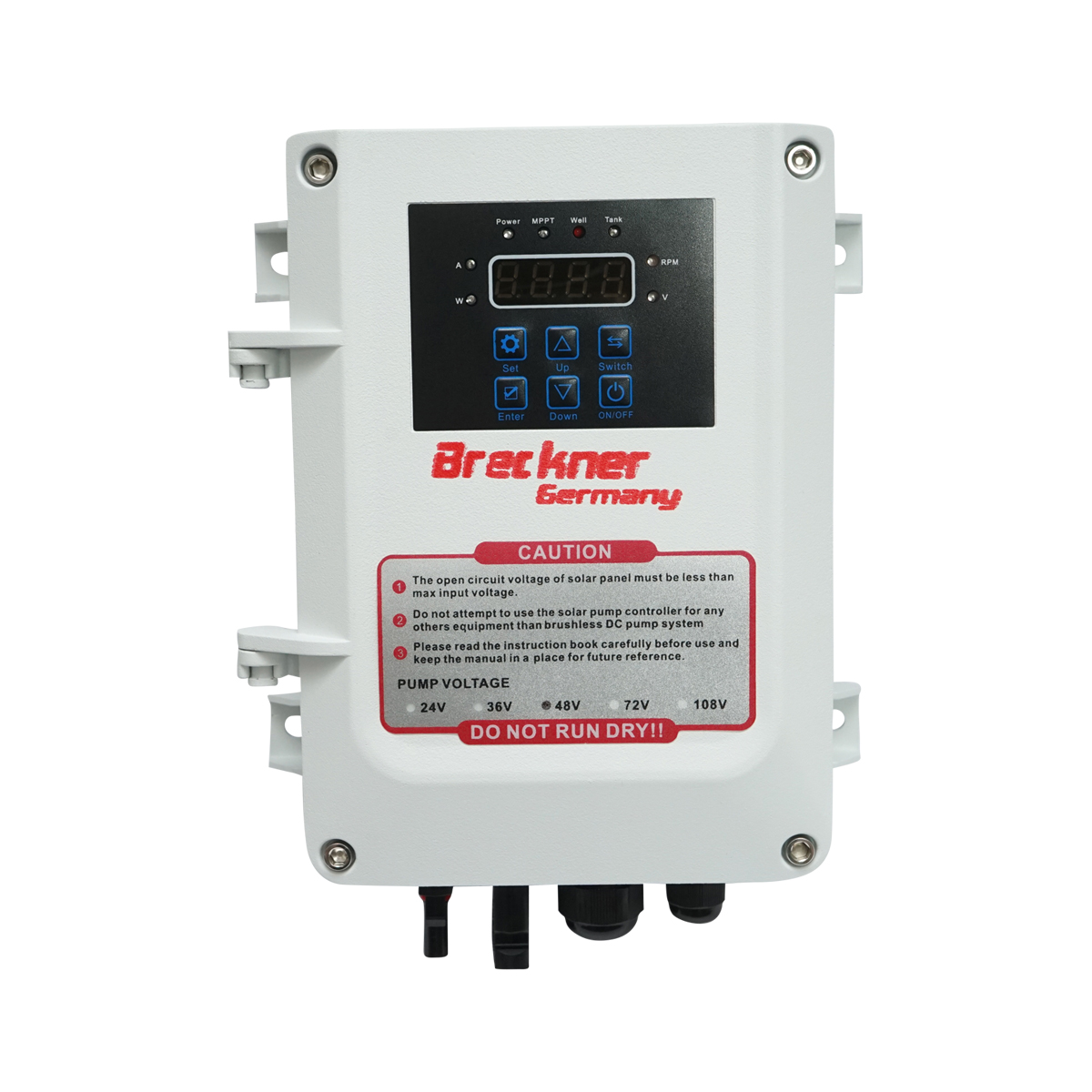 Pompa apa de suprafata 550W, 48V debit 17 m3/h cu controller MPPT+senzor nivel apa pentru panou solar fotovoltaic Breckner Germany - imagine 4