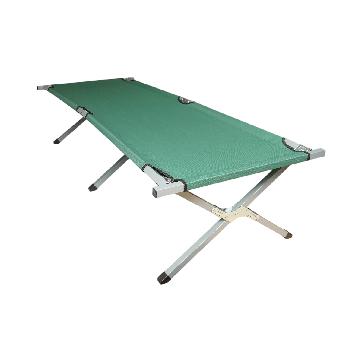 Pat pliabil de campanie, camping verde olive 190x66x42cm Breckner Germany - imagine 4