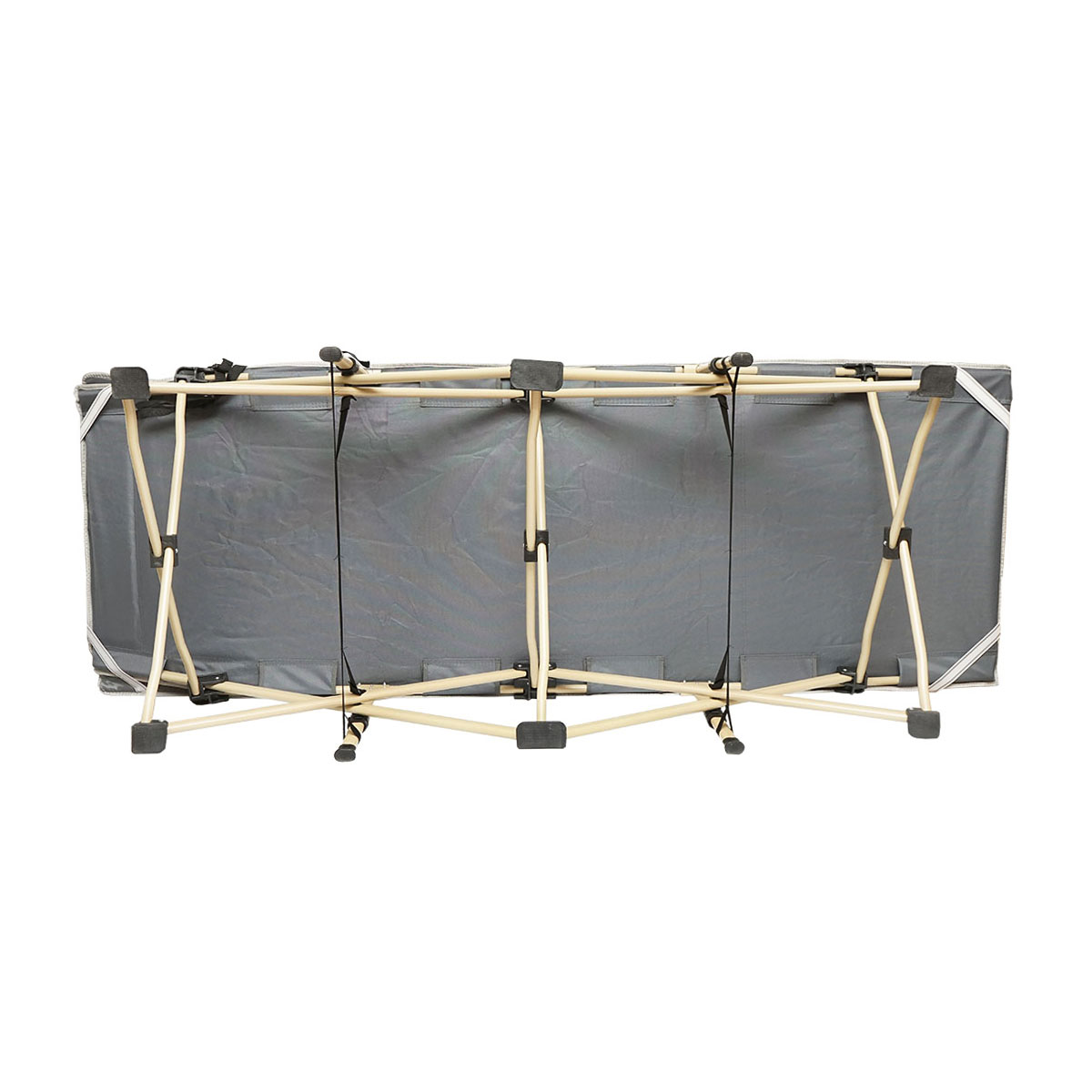 Pat pliabil de campanie, camping gri 190x66x42 cm Breckner Germany - imagine 2