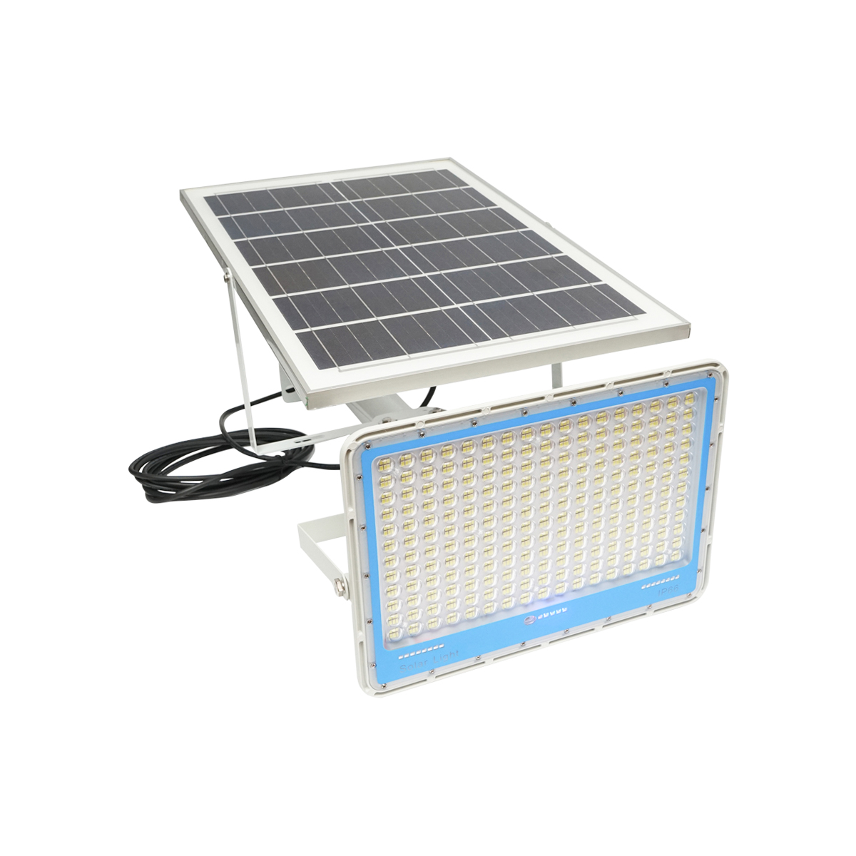 Proiector LED 400W, 6500K cu panou solar 28W telecomanda si baterie 40Ah Breckner Germany - imagine 2