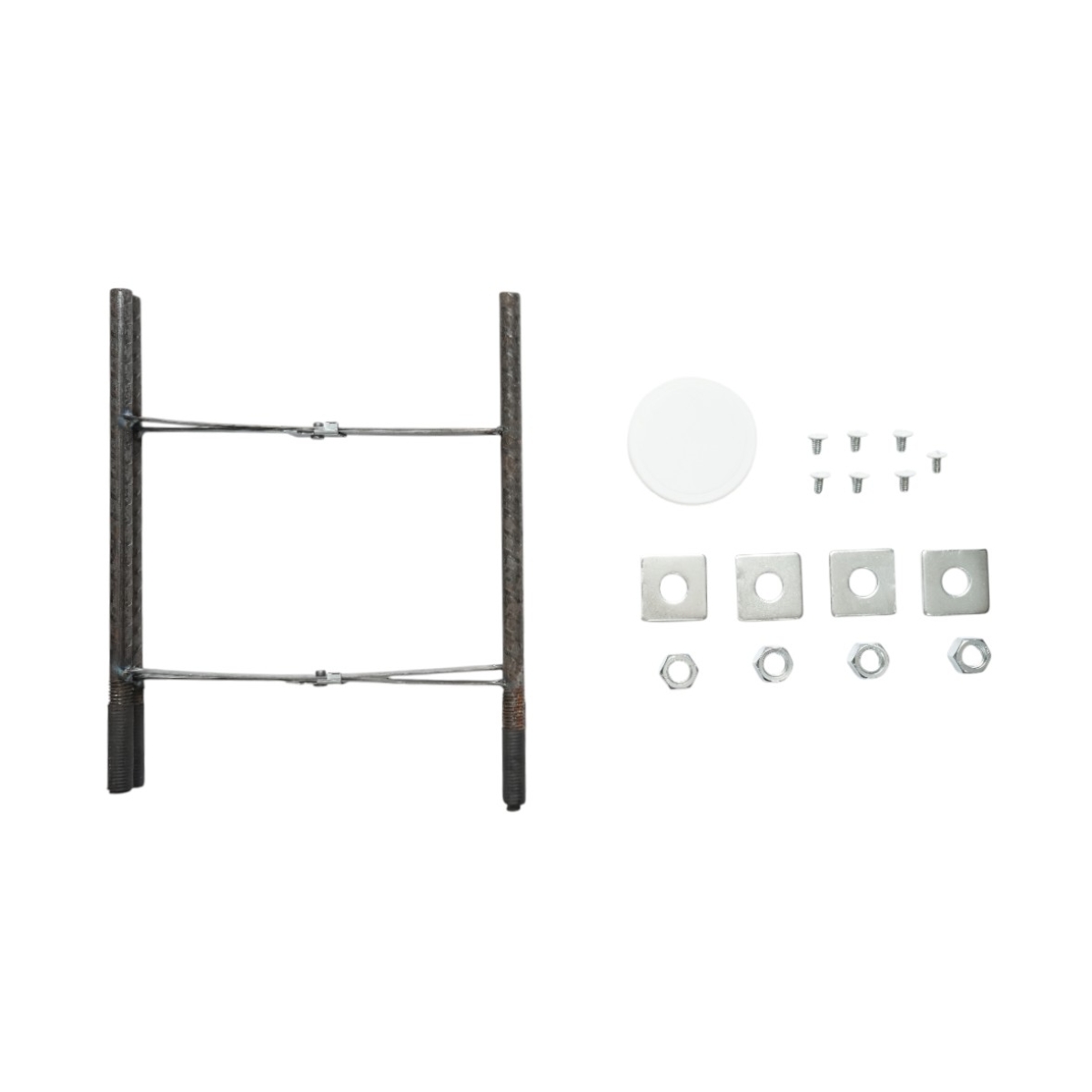 Stalp iluminat 3m din otel cu brat orizontal si flansa montare beton Breckner Germany - imagine 6