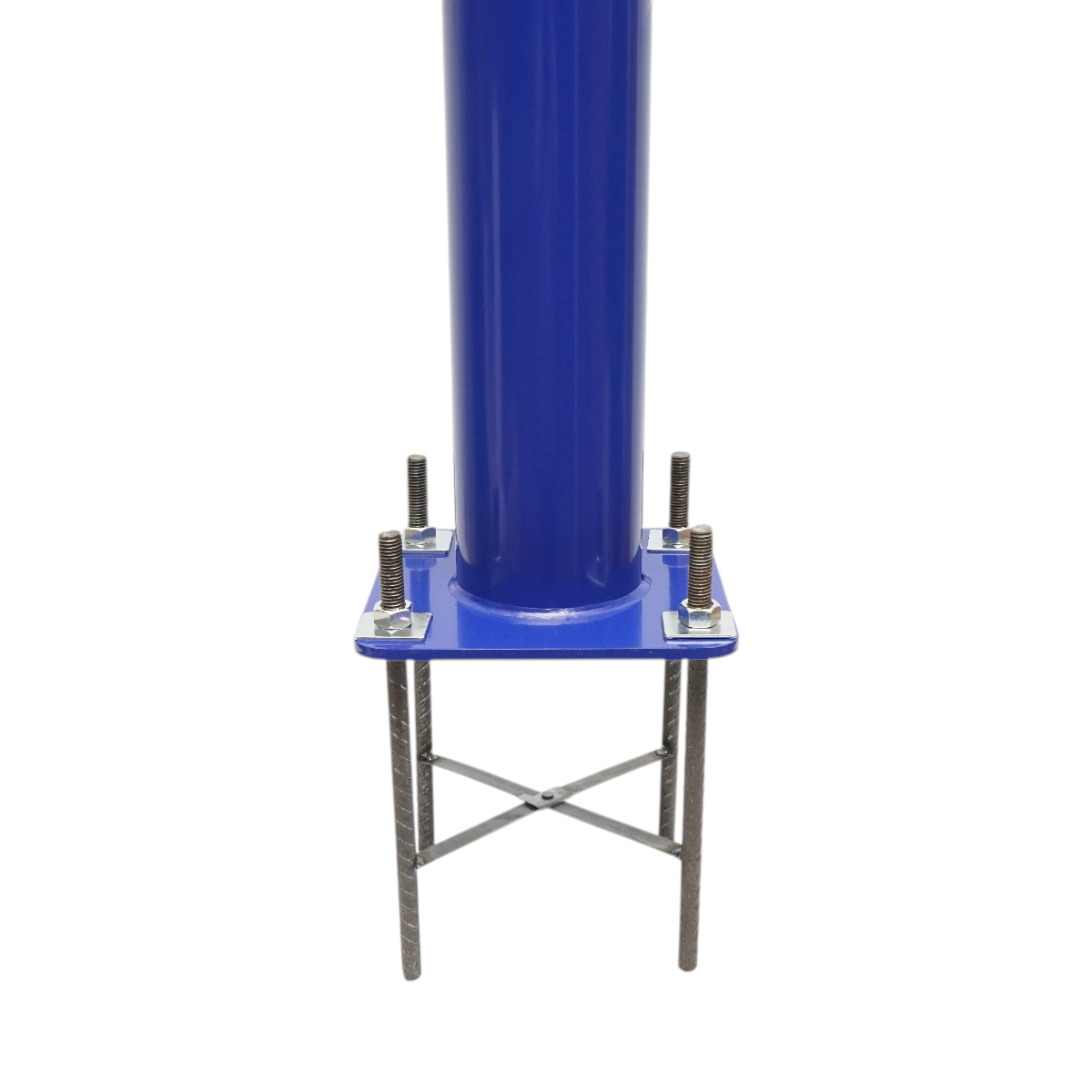 Stalp iluminat 3m din otel cu brat orizontal si flansa montare beton Breckner Germany - imagine 9