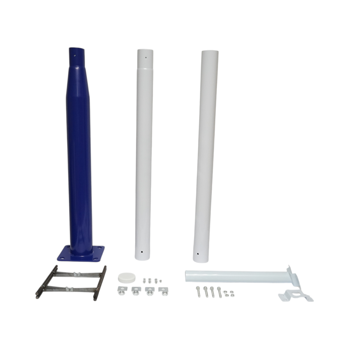 Stalp iluminat 3m din otel cu brat orizontal si flansa montare beton Breckner Germany - imagine 4