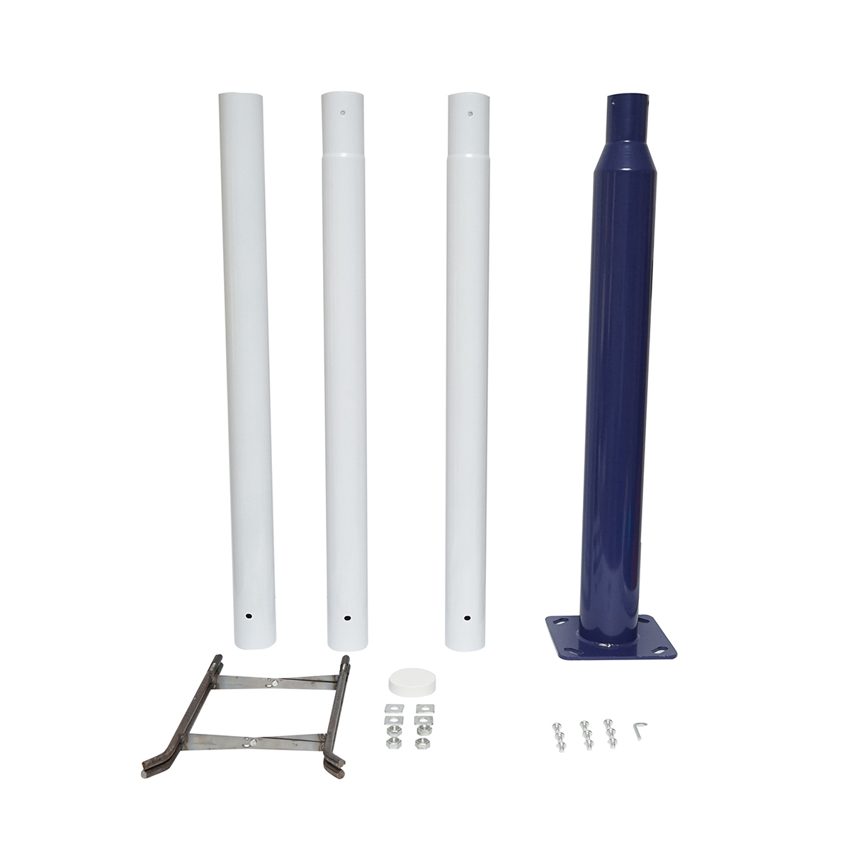 Stalp iluminat 4m din otel cu brat orizontal si flansa montare beton Breckner Germany - imagine 3