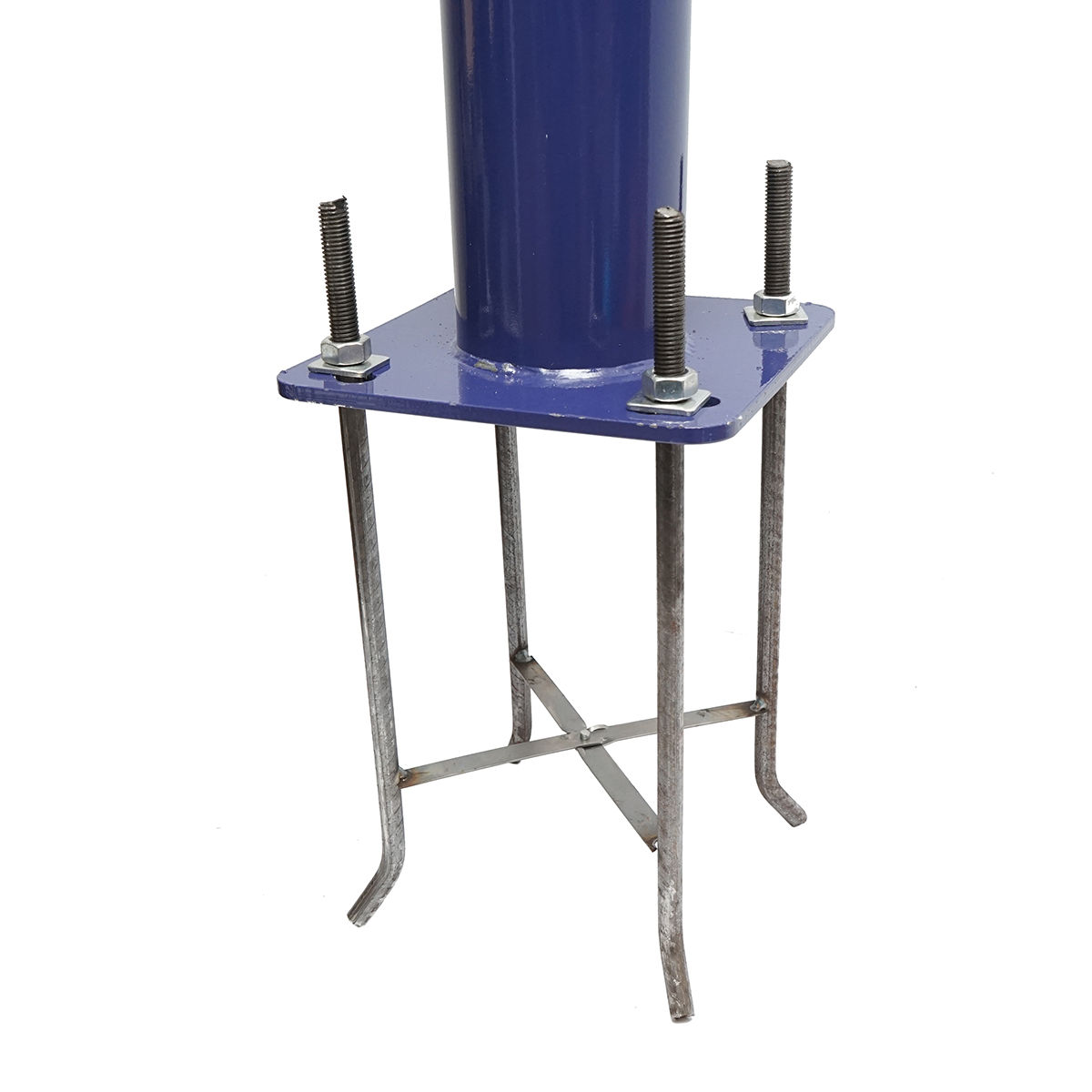 Stalp iluminat 4m din otel cu brat orizontal si flansa montare beton Breckner Germany - imagine 6