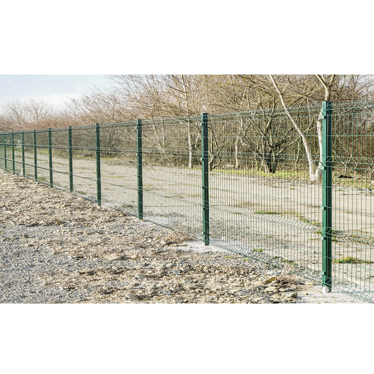 Panou zincat bordurat pentru gard 2500x1830mm verde RAL6005 - imagine 2