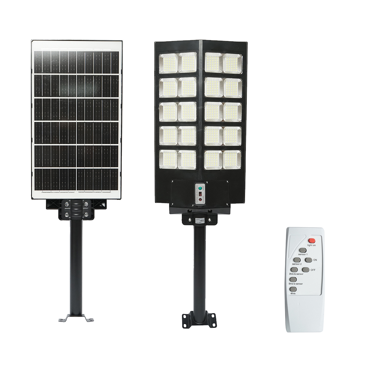 Lampa solara LED 400W iluminat stradal 6500K cu panou solar, telecomanda, senzor miscare Breckner Germany	