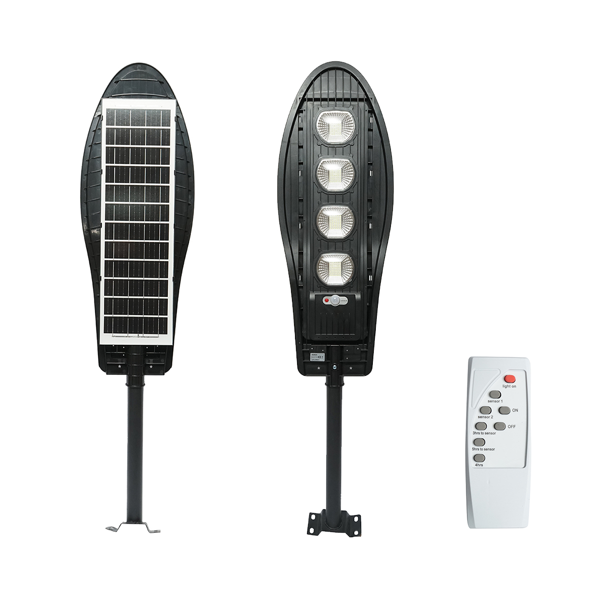 Lampa solara LED 200W pentru iluminat stradal cu panou solar si senzor de miscare Breckner Germany
