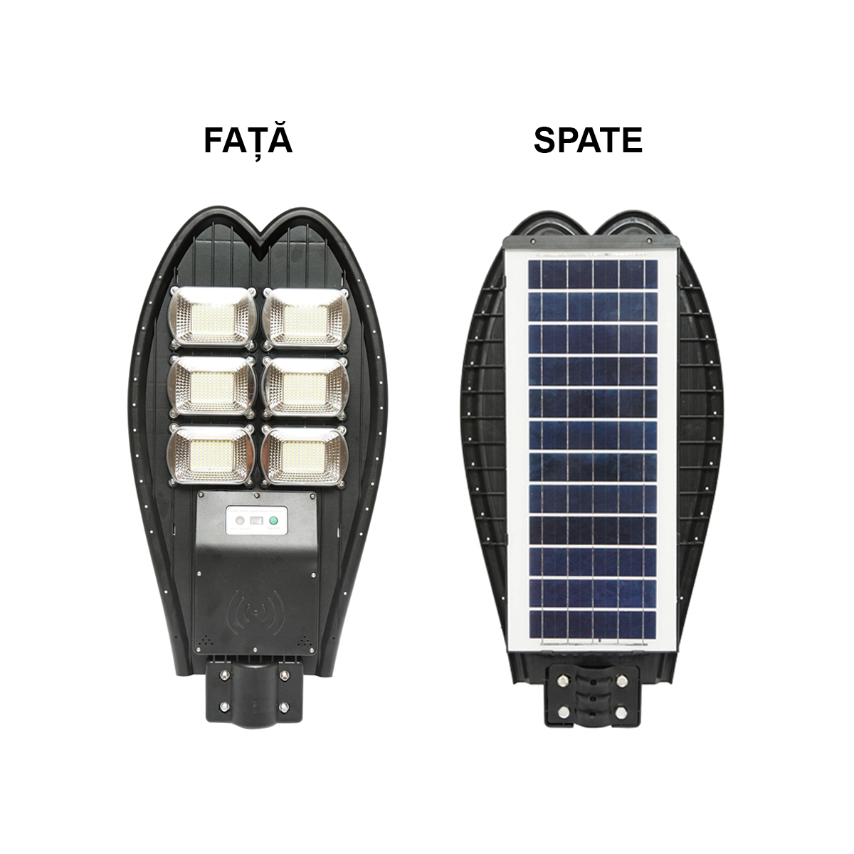 Lampa solara LED 300W cu panou solar 15W, baterie LiFePO4 3.2V/18Ah, 6000-8000K, senzor de miscare, telecomanda IP65 Breckner Germany - imagine 2