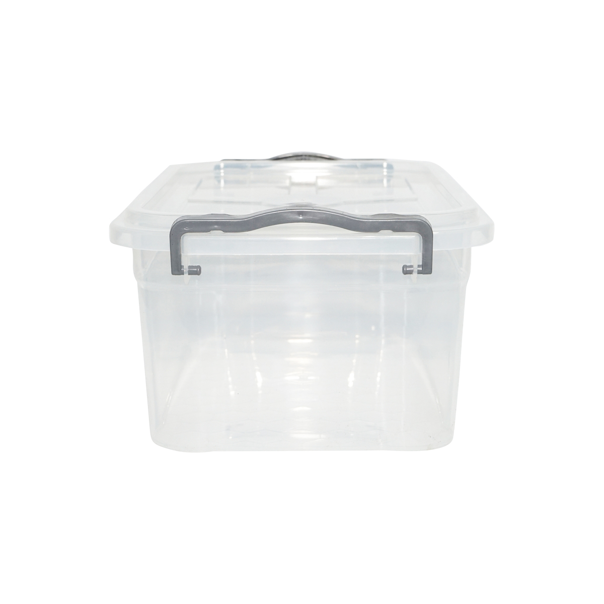 Cutie depozitare 10L cu capac din plastic, transparenta 360x240x150mm - imagine 3