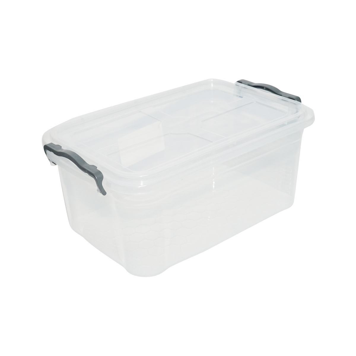 Cutie depozitare 15L cu capac din plastic, transparenta 280x430x175mm - imagine 3