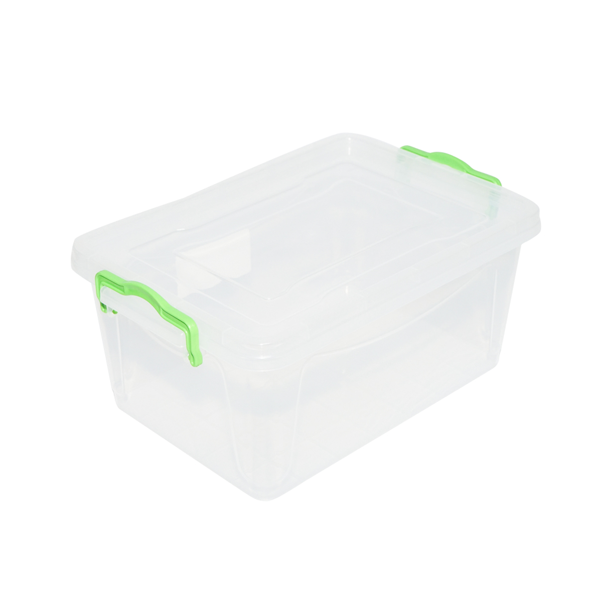 Cutie depozitare 5L cu capac din plastic, transparenta 305x210x135mm - imagine 3