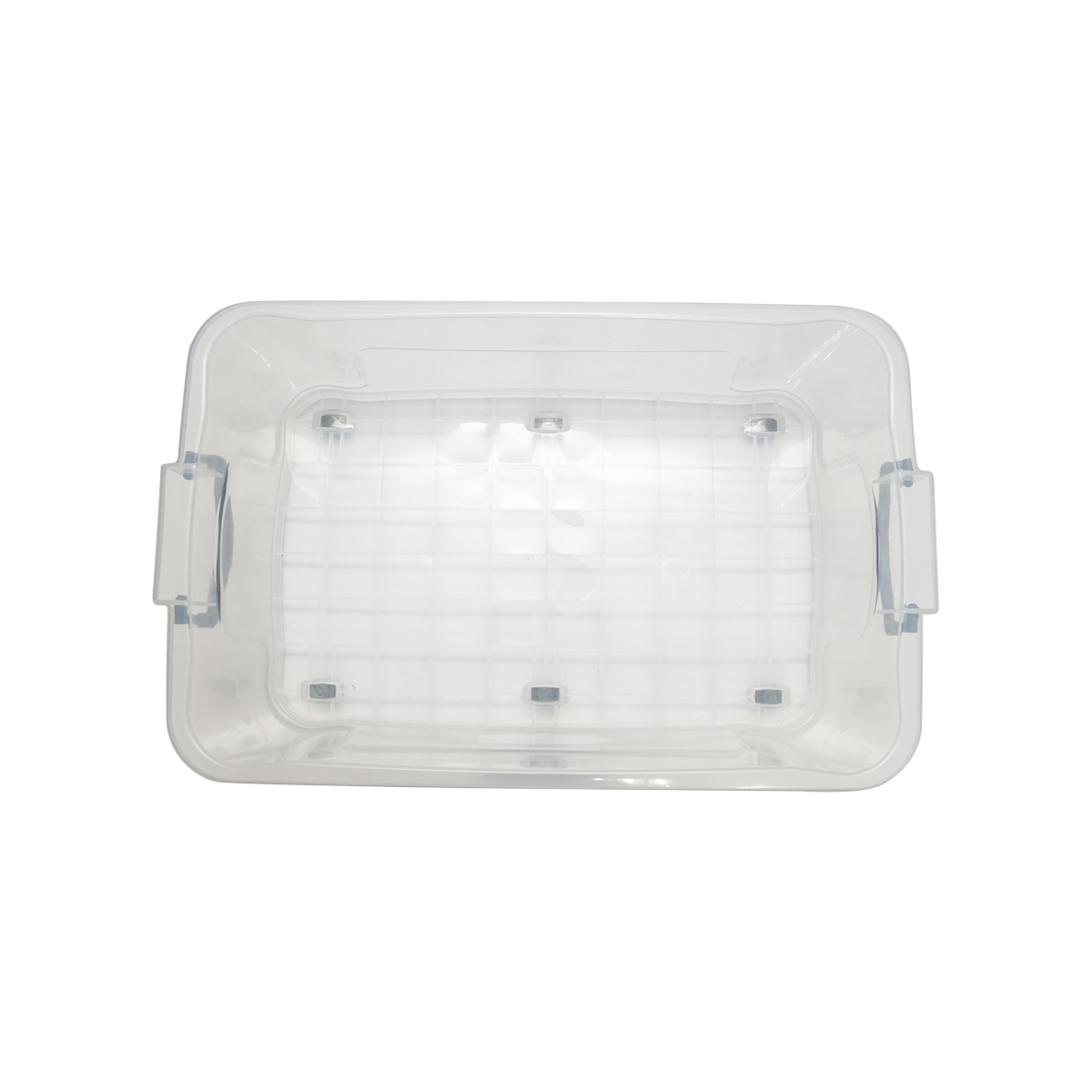 Cutie depozitare 30L cu capac si roti din plastic transparenta 630x400x200mm - imagine 5