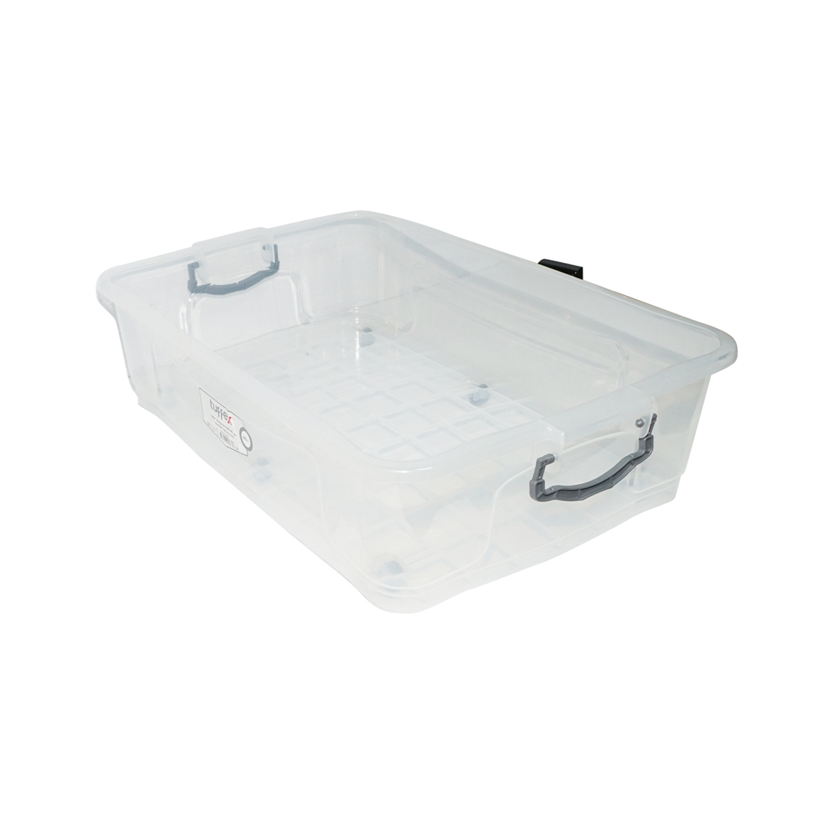 Cutie depozitare 40L cu capac si roti din plastic transparenta 725x470x200mm - imagine 4