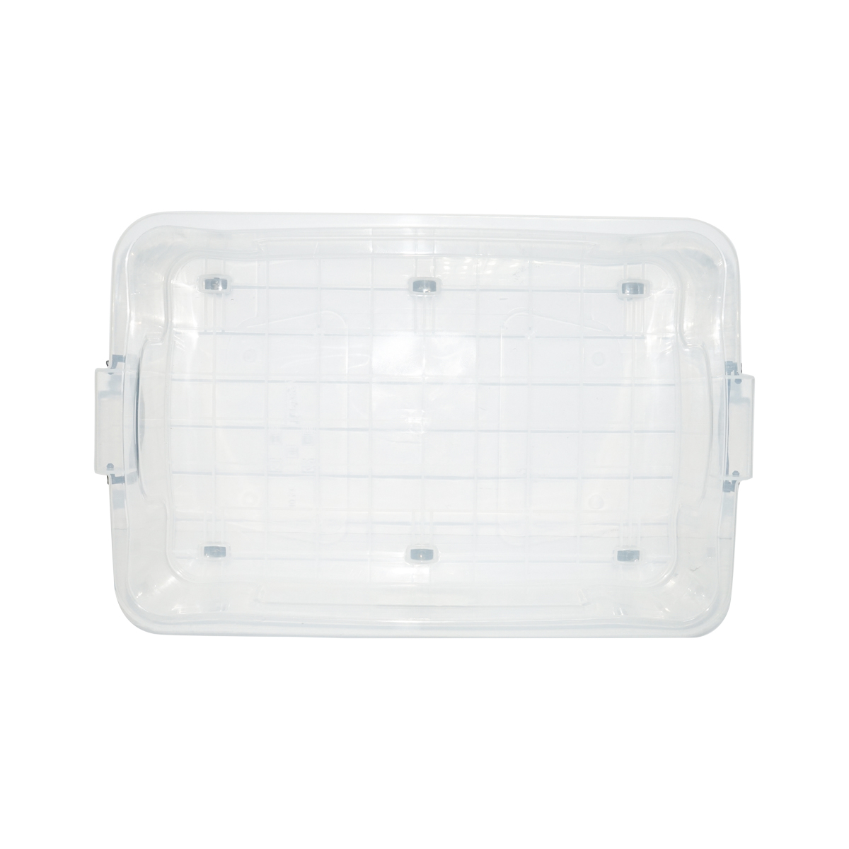 Cutie depozitare 40L cu capac si roti din plastic transparenta 725x470x200mm - imagine 5