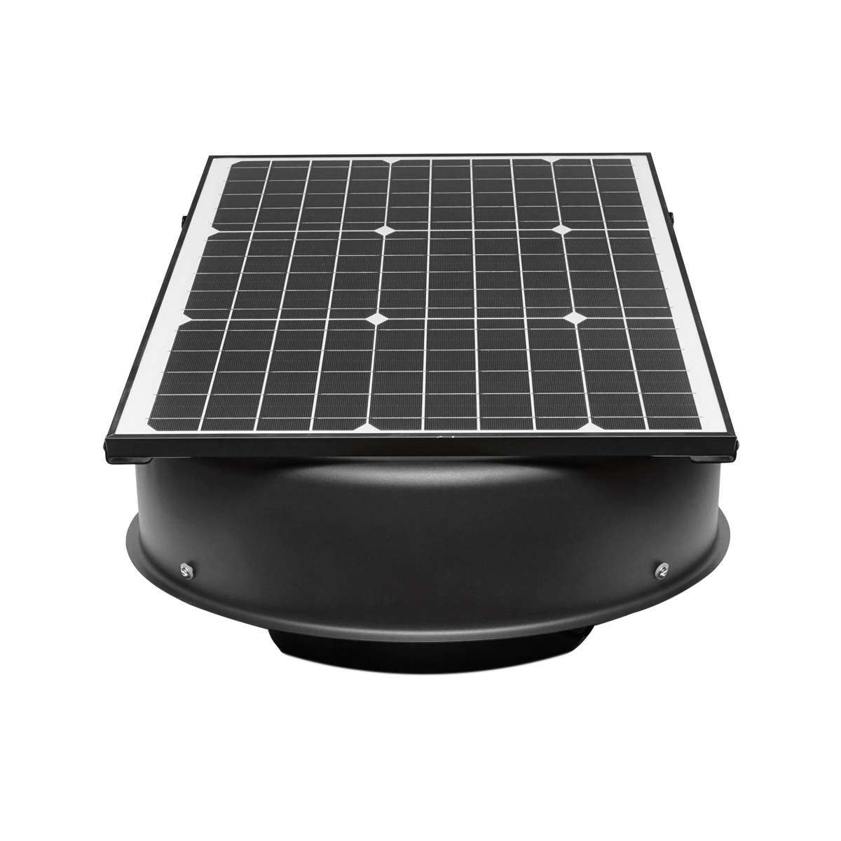 Ventilator evacuare acoperis axial industrial 300mm, 2100m3/h, motor brushless cu panou solar 35W Breckner Germany - imagine 2