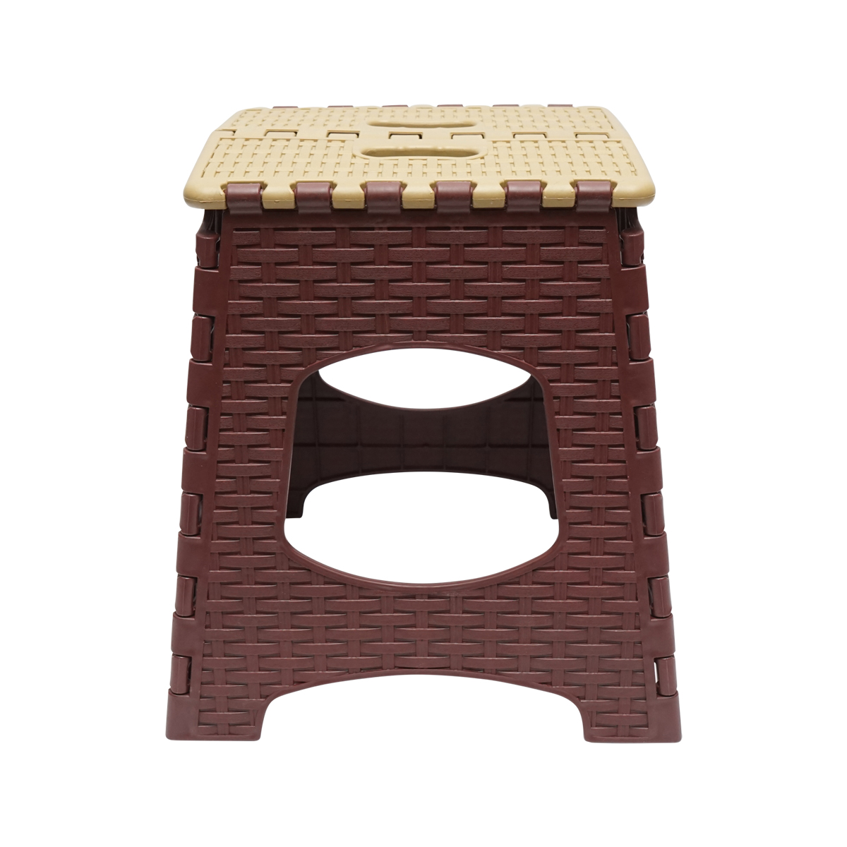 Scaun plastic crem-maro pliabil 286 x 325 x H360mm. - imagine 2
