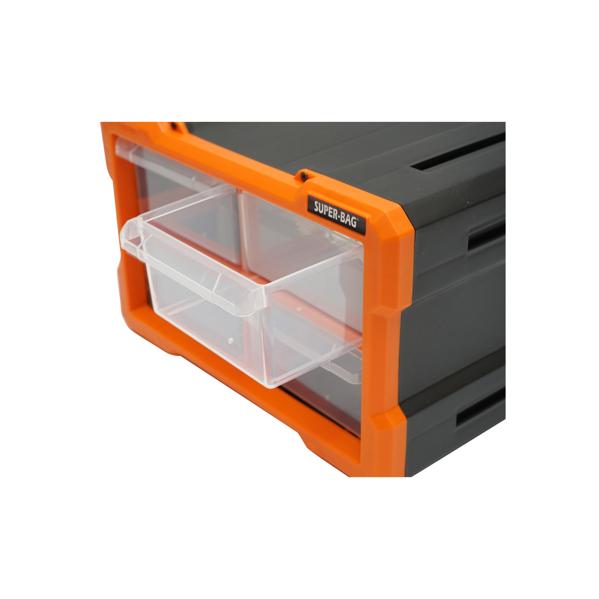 Cutie depozitare portocalie din plastic modulara, 4 sertare 158x266x170mm Breckner Germany - imagine 5