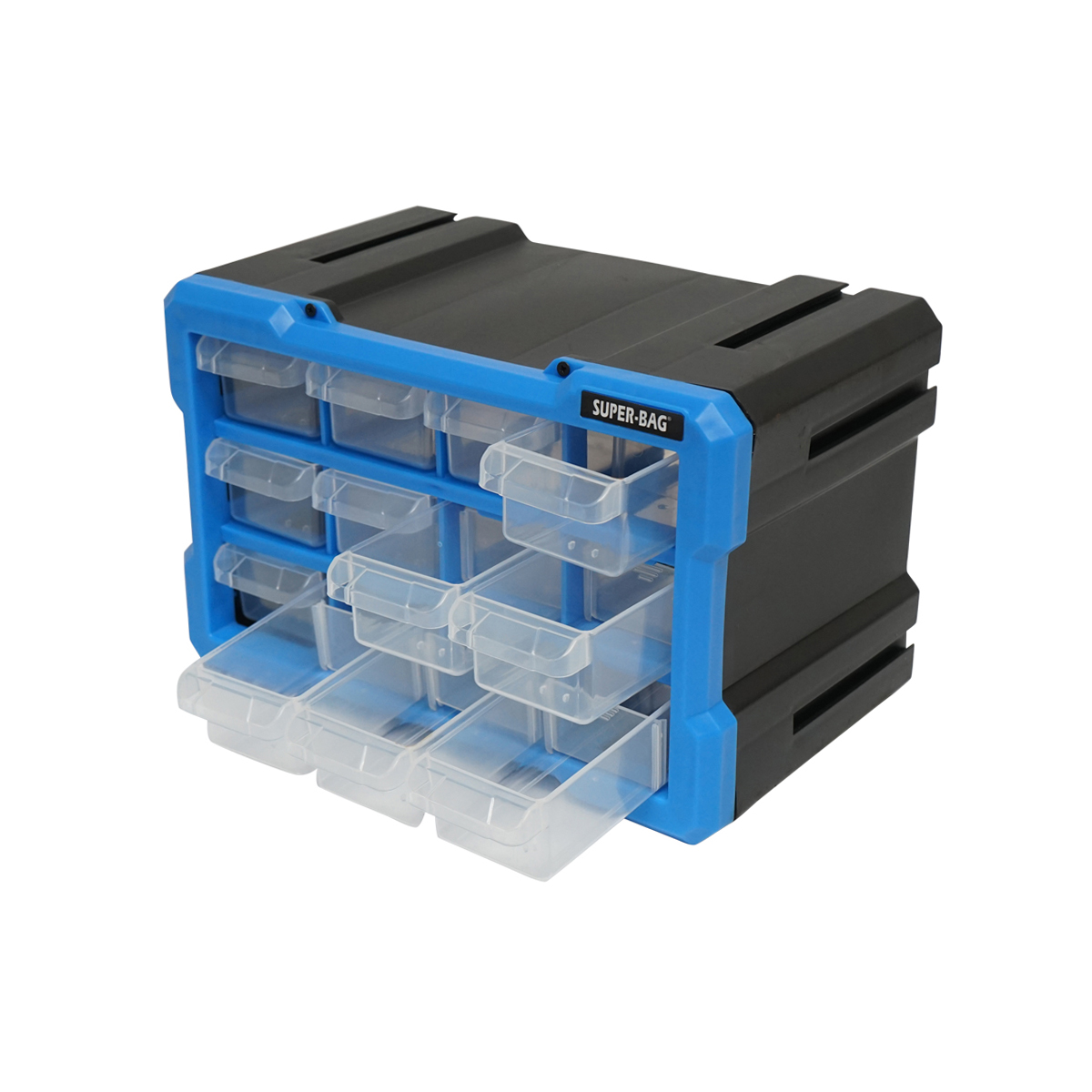 Cutie depozitare albastra din plastic modulara, 12 sertare 158x266x170mm Breckner Germany - imagine 5