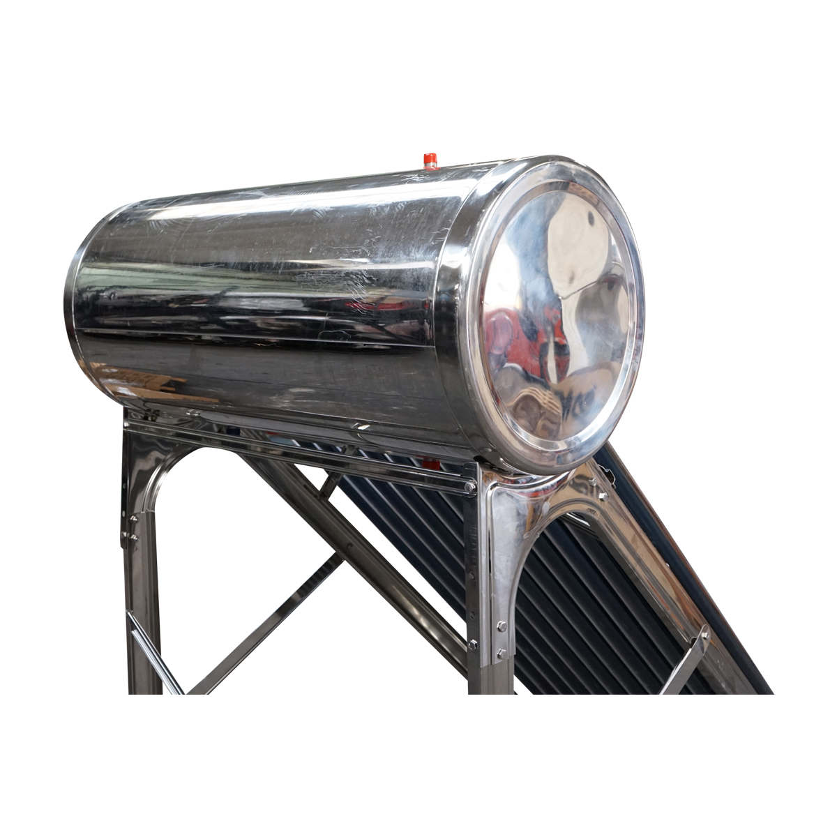 Panou solar nepresurizat inox cu 12 tuburi pentru apa calda, boiler 120L Breckner Germany - imagine 7