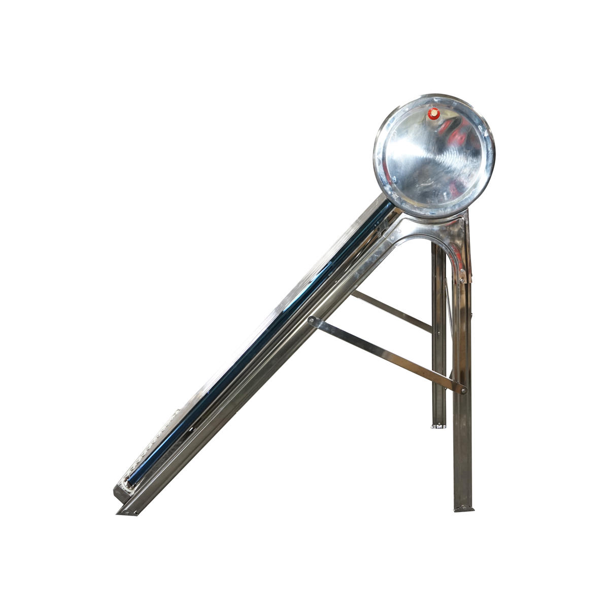 Panou solar nepresurizat inox cu 12 tuburi pentru apa calda, boiler 120L Breckner Germany - imagine 3