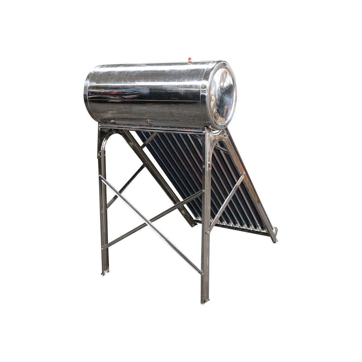 Panou solar nepresurizat inox cu 12 tuburi pentru apa calda, boiler 120L Breckner Germany - imagine 4