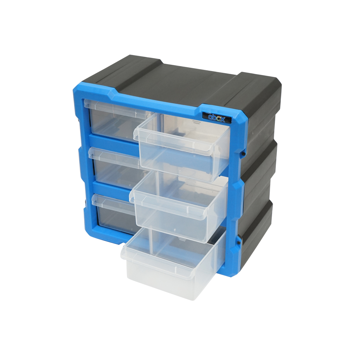 Cutie depozitare albastra din plastic modulara, 6 sertare 267x157x262mm Breckner Germany - imagine 5