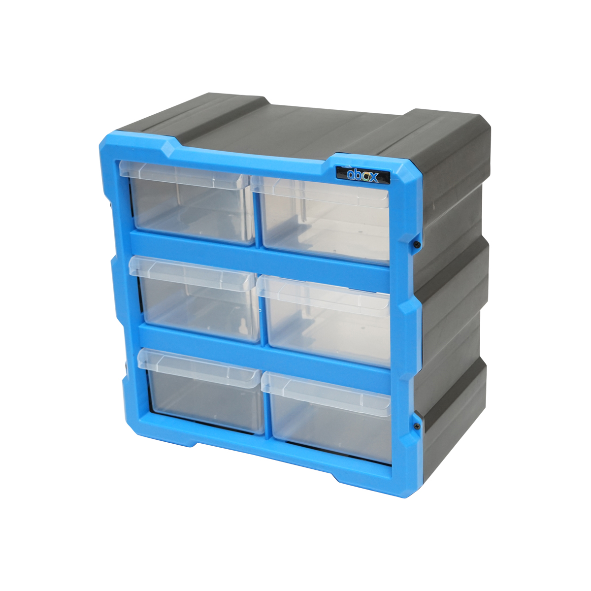 Cutie depozitare albastra din plastic modulara, 6 sertare 267x157x262mm Breckner Germany - imagine 2