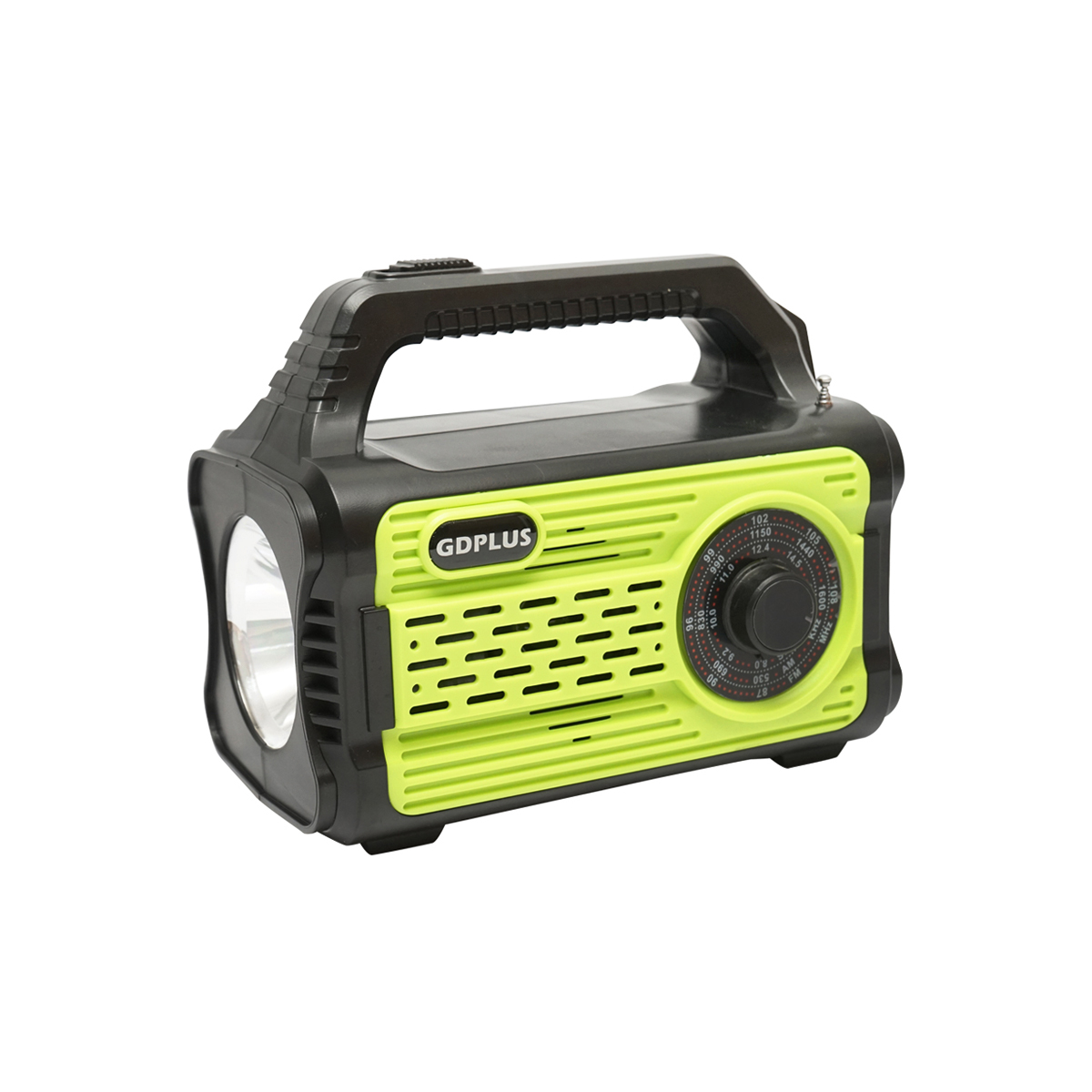 Kit iluminat portabil LED cu 4 becuri/proiector, panou solar radio FM si baterie 10000 mAhH pentru pescuit camping GD-8076 - imagine 4