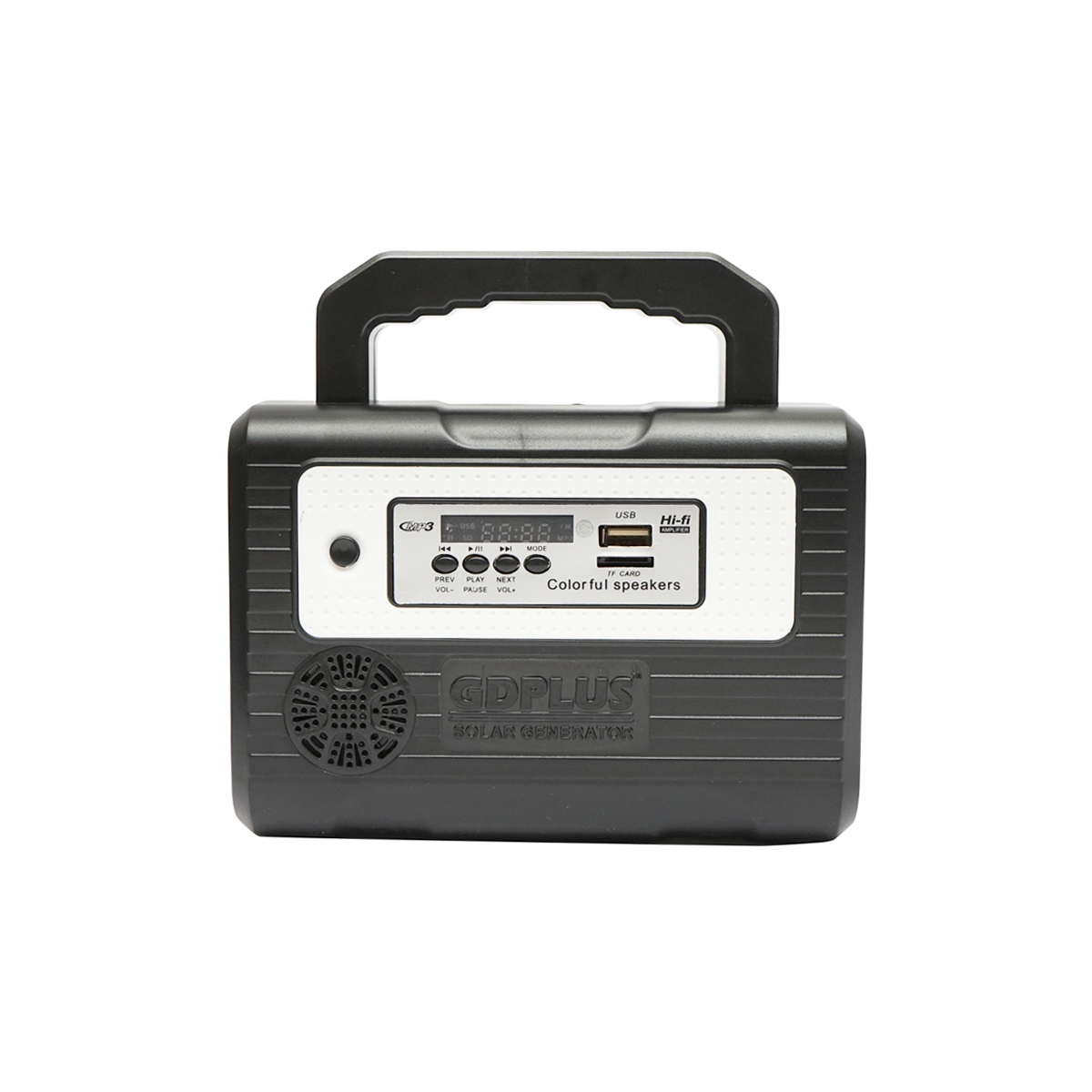 Kit iluminat portabil LED cu 3 becuri/proiector, panou solar radio FM, MP3 si baterie 4500 mAhH pentru pescuit camping GD-8028COB - imagine 4