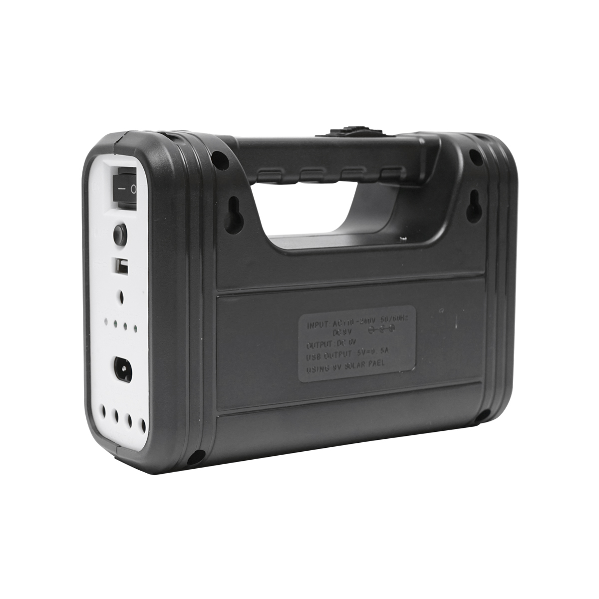 Kit iluminat portabil LED cu 3 becuri/proiector, panou solar si baterie 6V, 3Ah pentru pescuit camping GD-8017COB - imagine 4