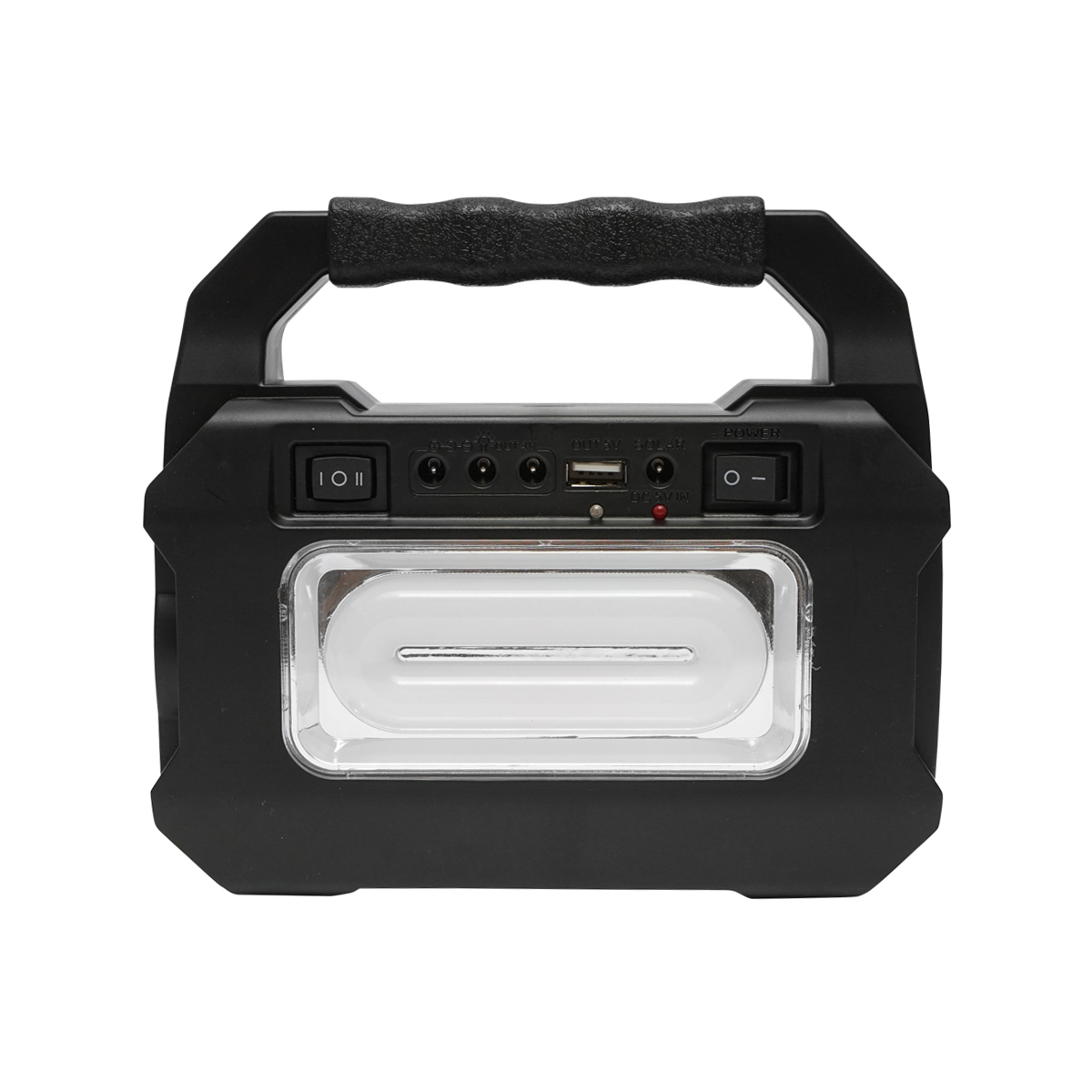 Kit iluminat portabil LED cu 3 becuri/proiector, panou solar si baterie 3.7V, 4500Ah pentru pescuit camping GD-8080 - imagine 3