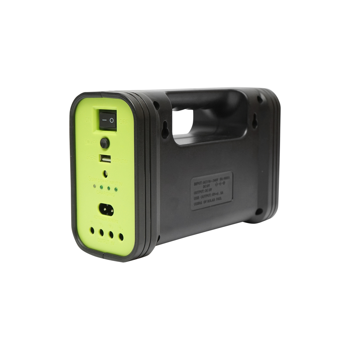 Kit iluminat portabil LED cu 3 becuri/proiector, panou solar si baterie 6V, 4.5Ah pentru pescuit camping GD-12 - imagine 2