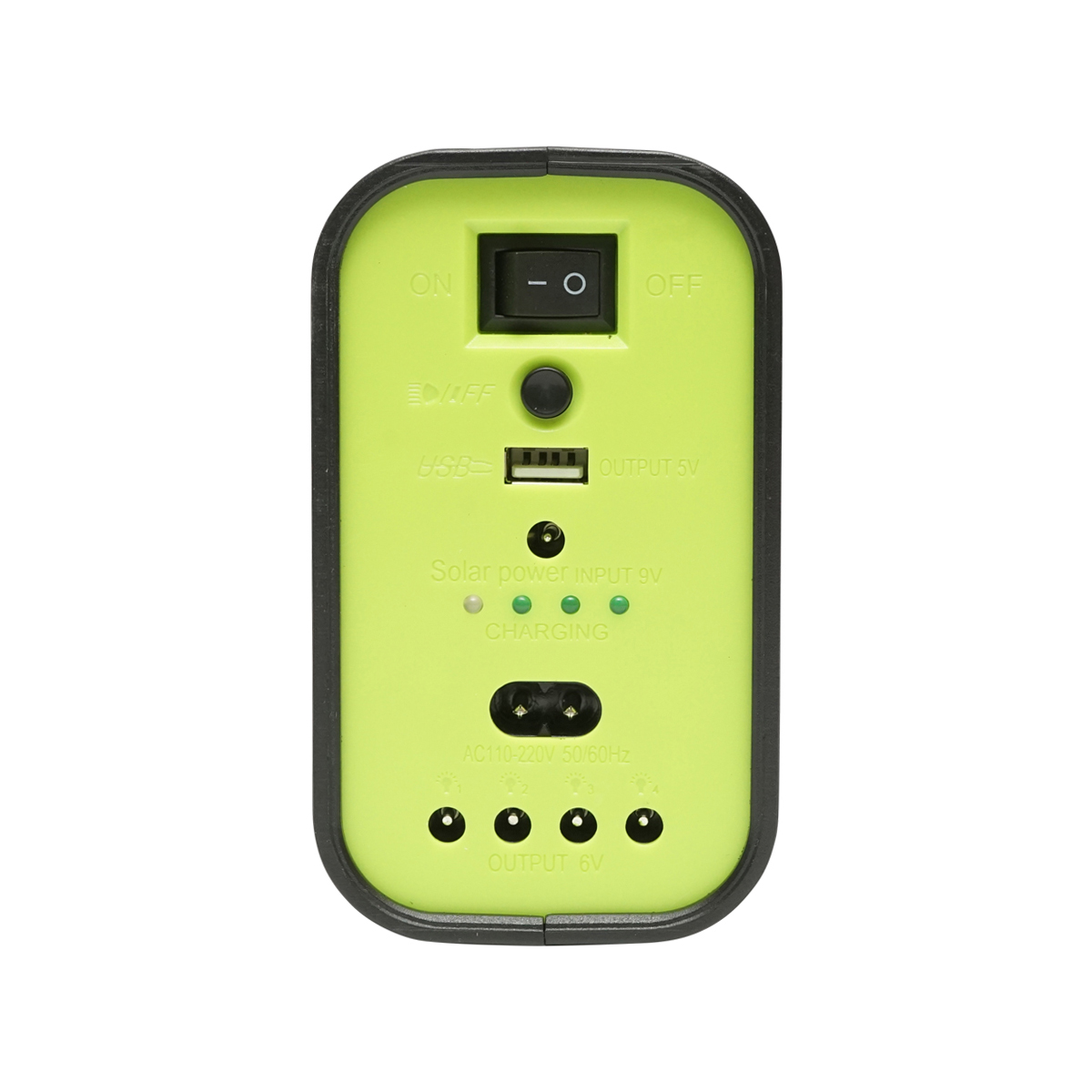 Kit iluminat portabil LED cu 3 becuri/proiector, panou solar si baterie 6V, 4.5Ah pentru pescuit camping GD-12 - imagine 5