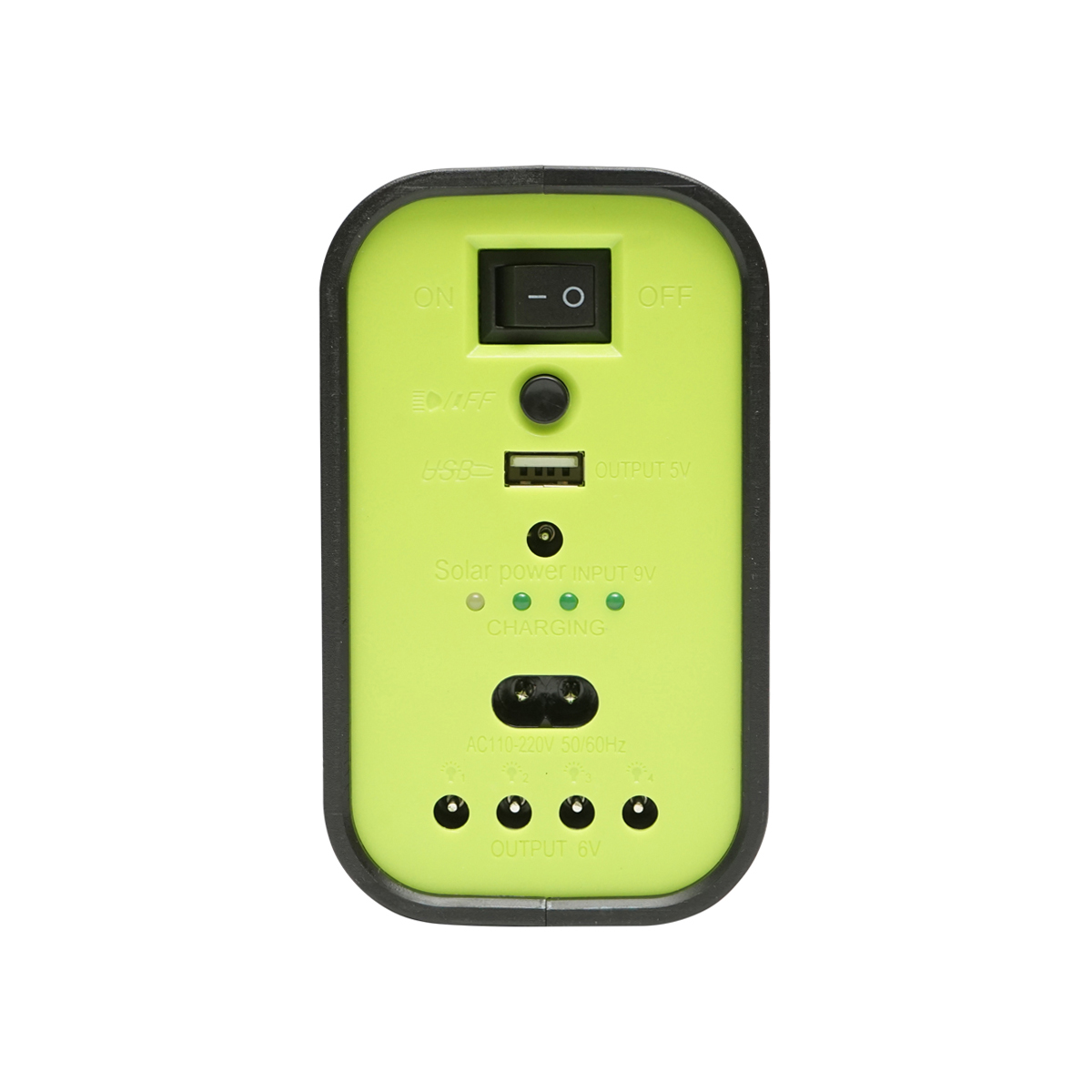 Kit iluminat portabil LED cu 3 becuri/proiector, panou solar si baterie 6V, 4.5Ah pentru pescuit camping GD-17 - imagine 4