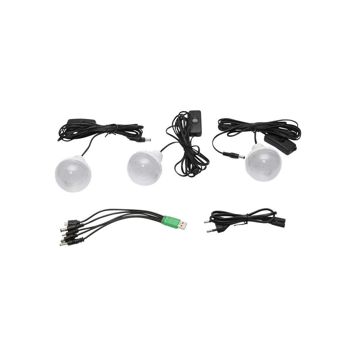 Kit iluminat portabil LED cu 3 becuri/proiector, panou solar si baterie 6V, 4.5Ah pentru pescuit camping GD-17 - imagine 8