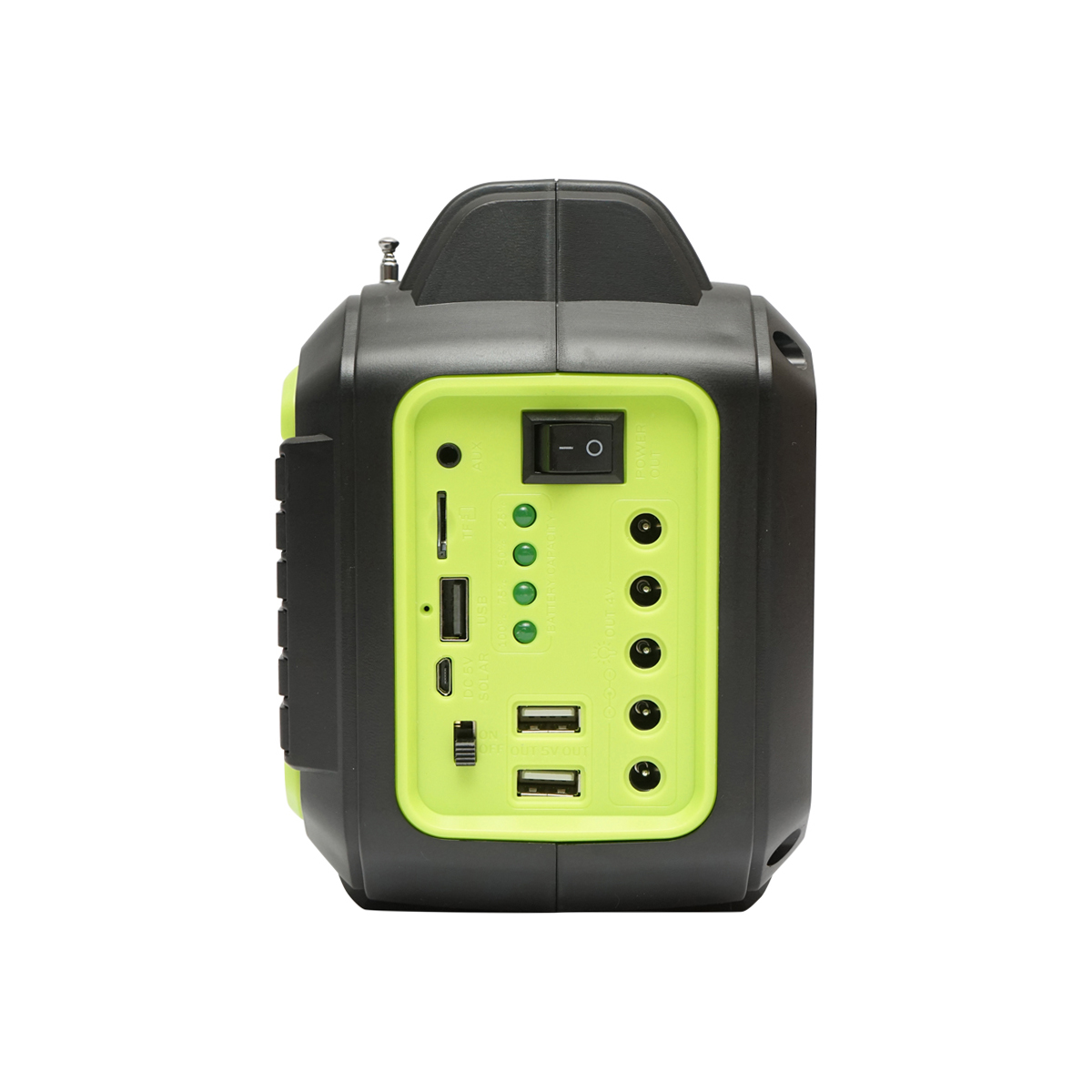 Kit iluminat portabil LED cu 4 becuri/proiector, radio FM panou solar si baterie 3.7V, 10000 mAH pentru pescuit camping GD-8072 - imagine 7