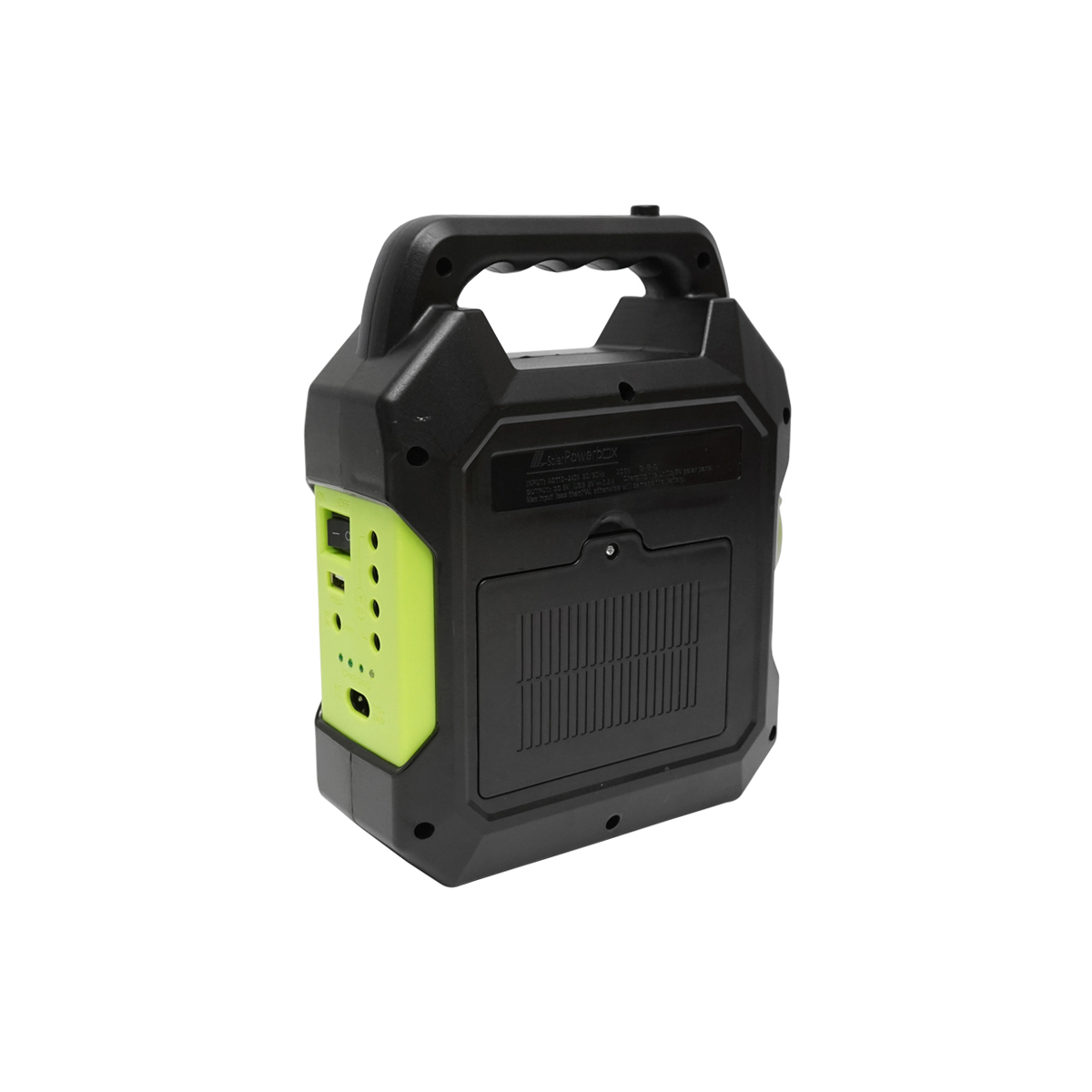 Kit iluminat portabil LED cu 3 becuri/proiector, radio FM panou solar si baterie 6V, 4.5 Ah pentru pescuit camping GD-15 - imagine 2